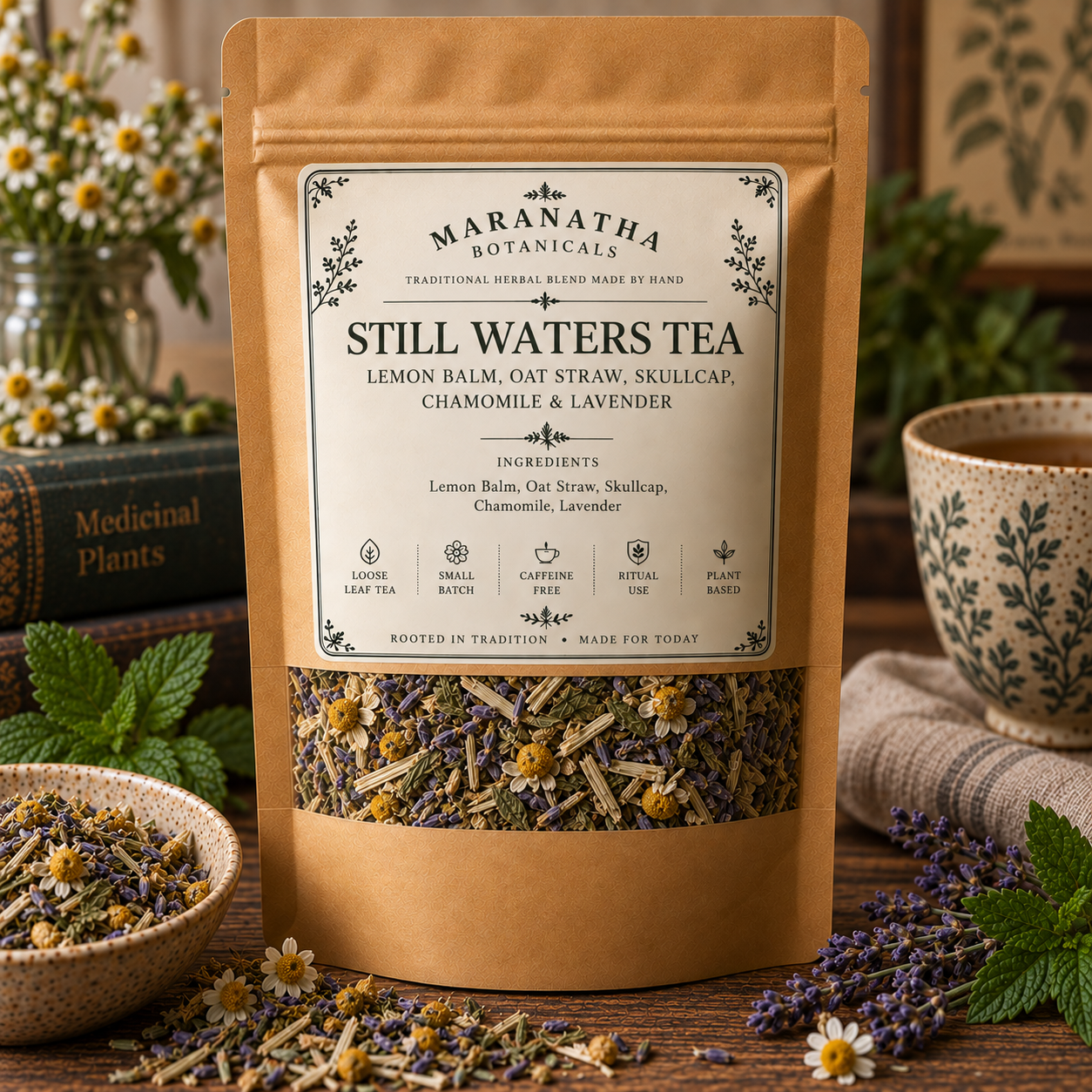 Still Waters Herbal Tea | Lemon Balm, Oat Straw & Chamomile