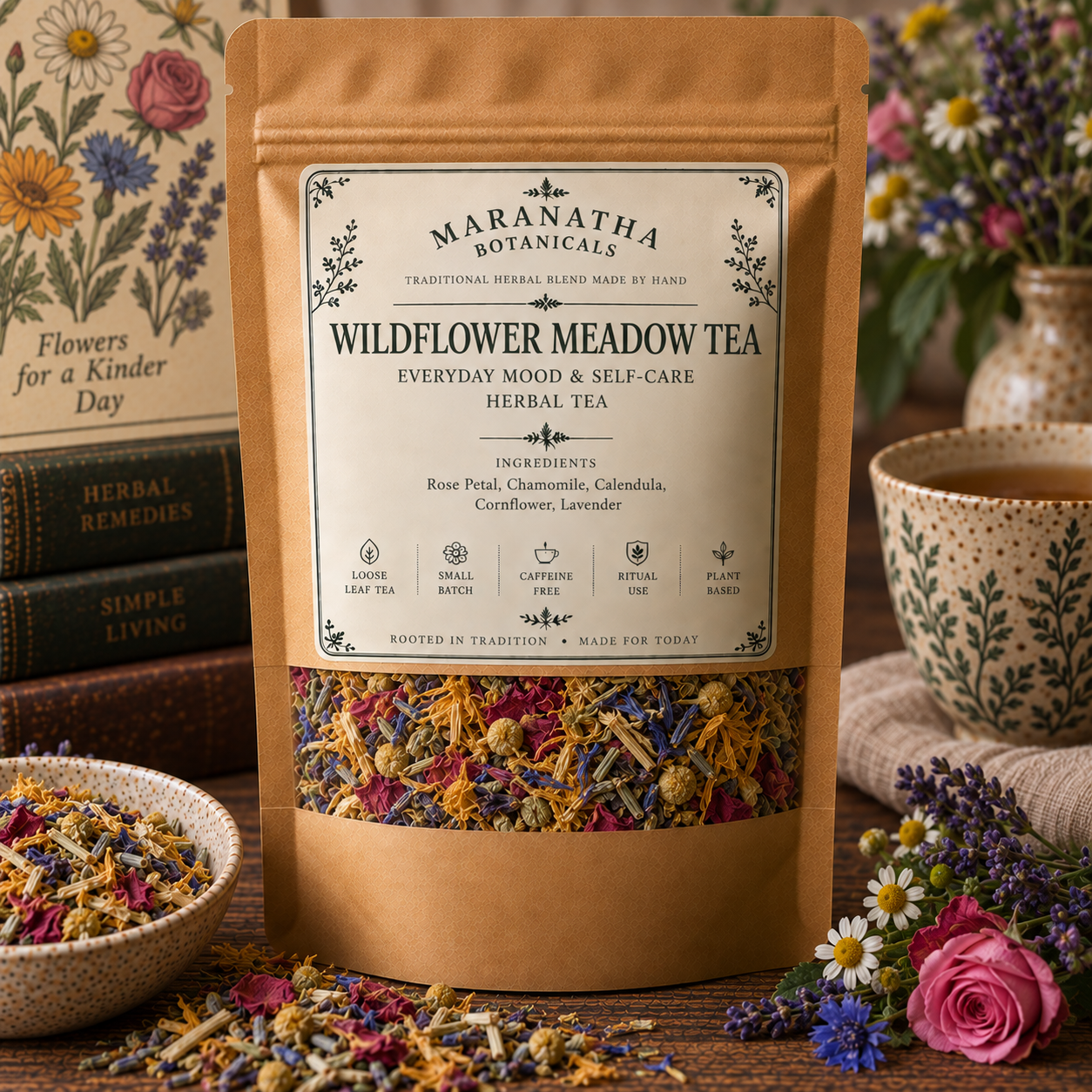 Wildflower Meadow Herbal Tea | Rose, Chamomile & Calendula