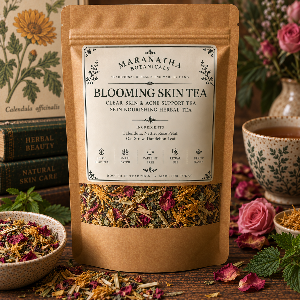 Blooming Skin Herbal Tea | Calendula, Nettle & Rose