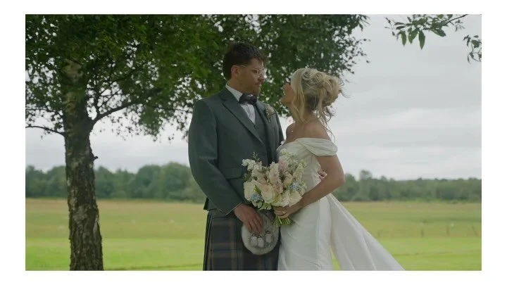 Amy &amp; Andy&rsquo;s wedding celebration at the amazing @bachiltonbarn. 

From an outdoor ceremony led by @catherinesimpson_celebrant  with music sang by the ever talented @laurafrancessinger 

To the incredible catering provided by @edinburghcater
