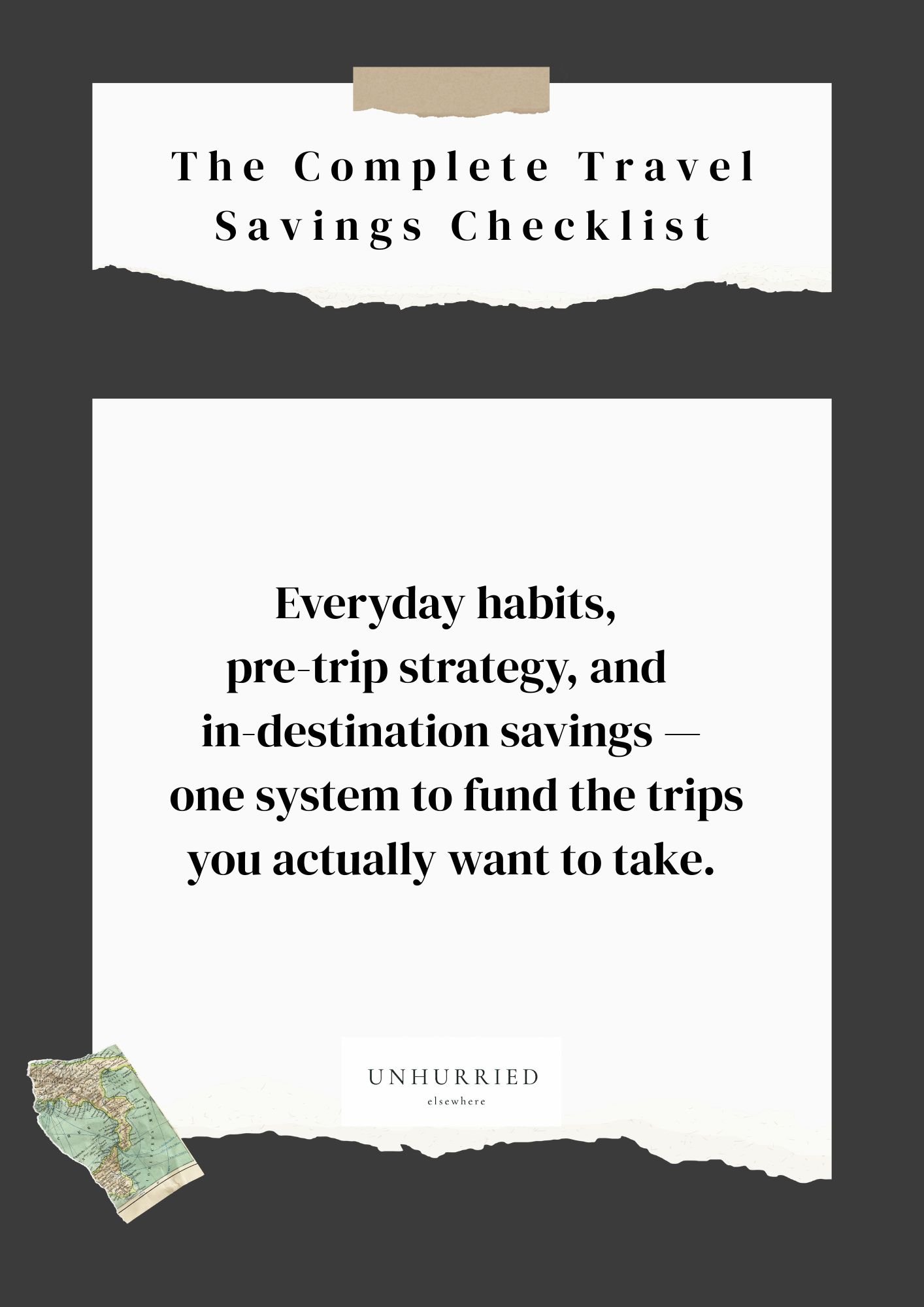 Travel Savings Checklist