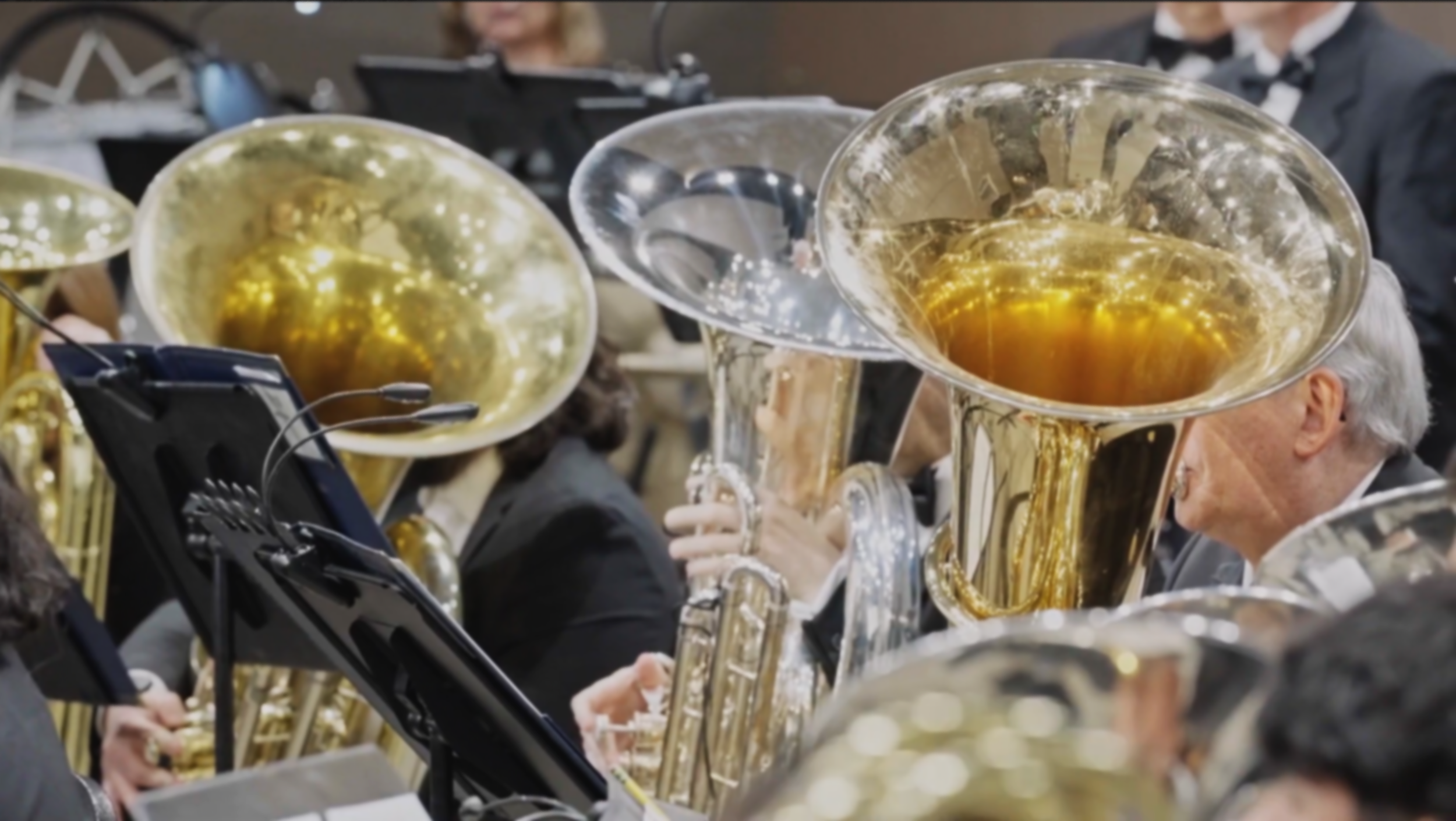 A photograph of the Scottsdale Concert Band tuba section