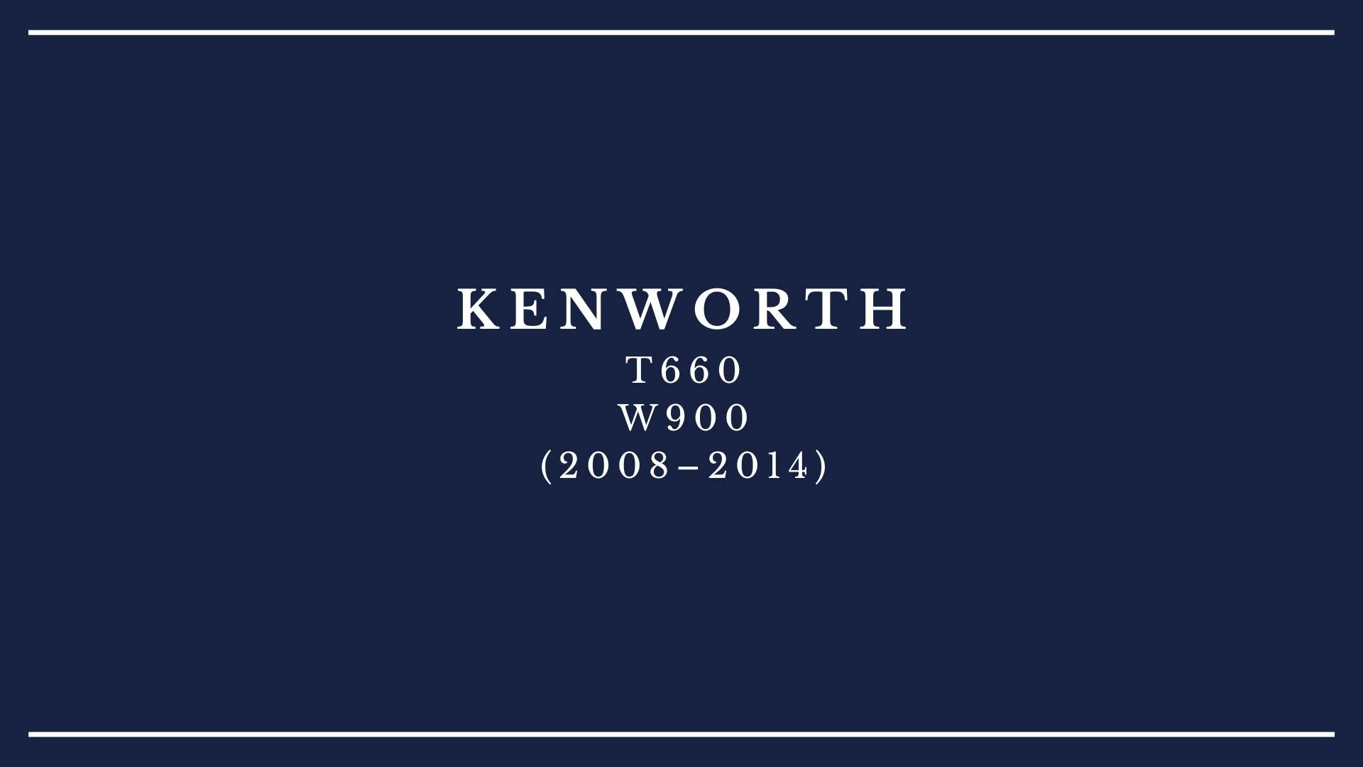 Kenworth T660 truck specifications from 2008-2014, showing model and wheel details.