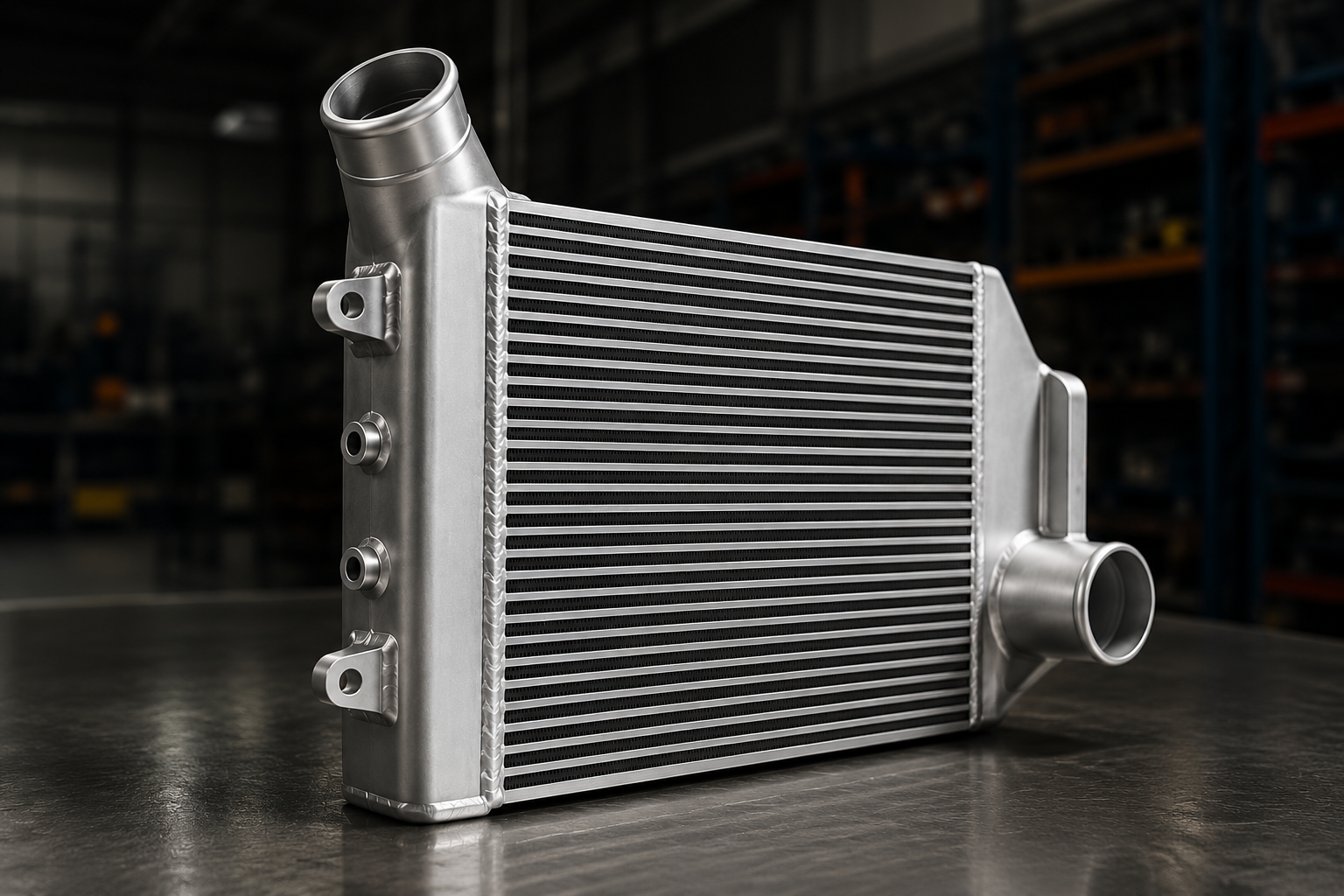 A new Karaxes Industries aluminum bar&plate automotive radiator heat exchanger