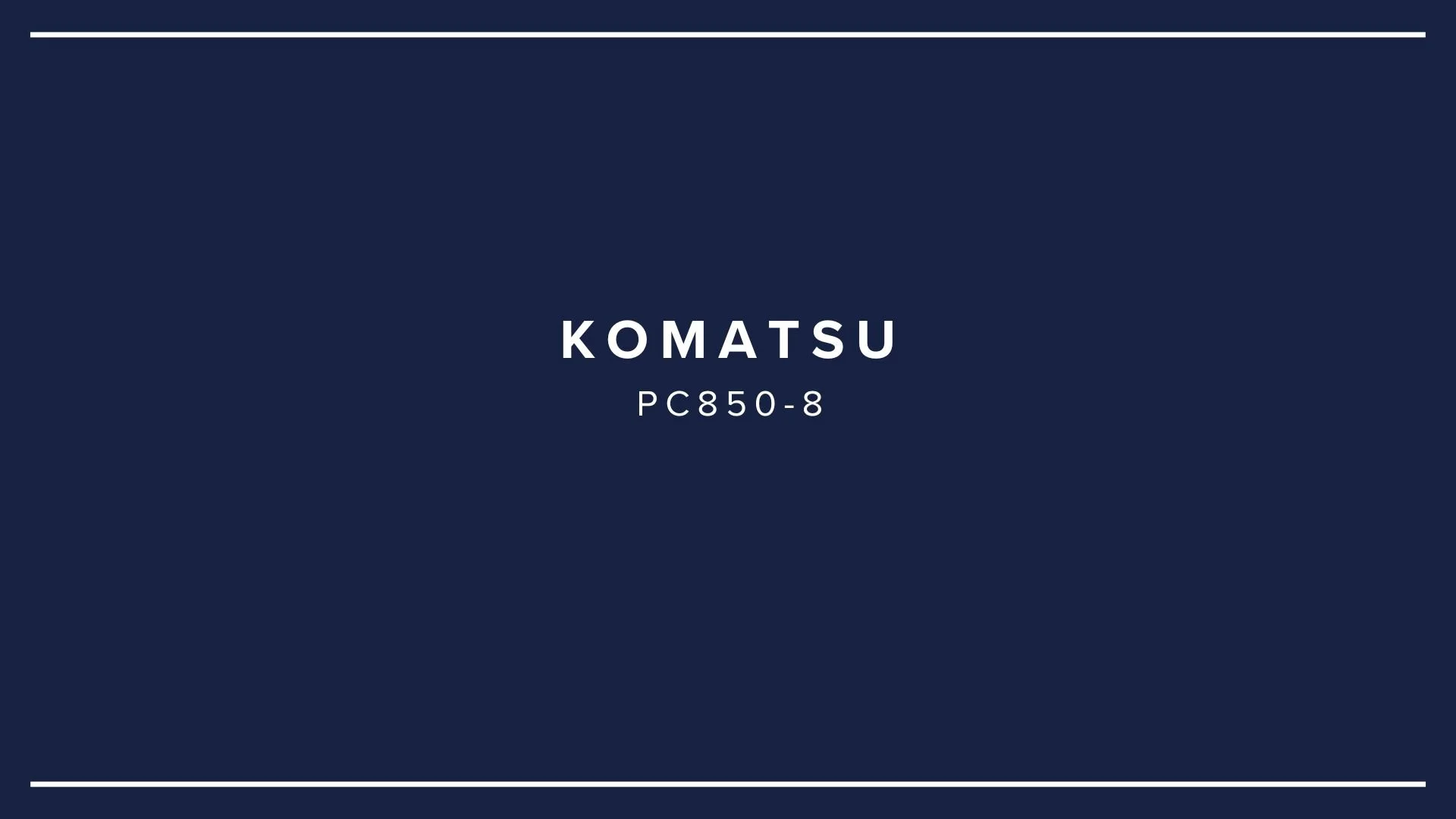 Product label for Komatsu PC850-8, a machine or engine model.