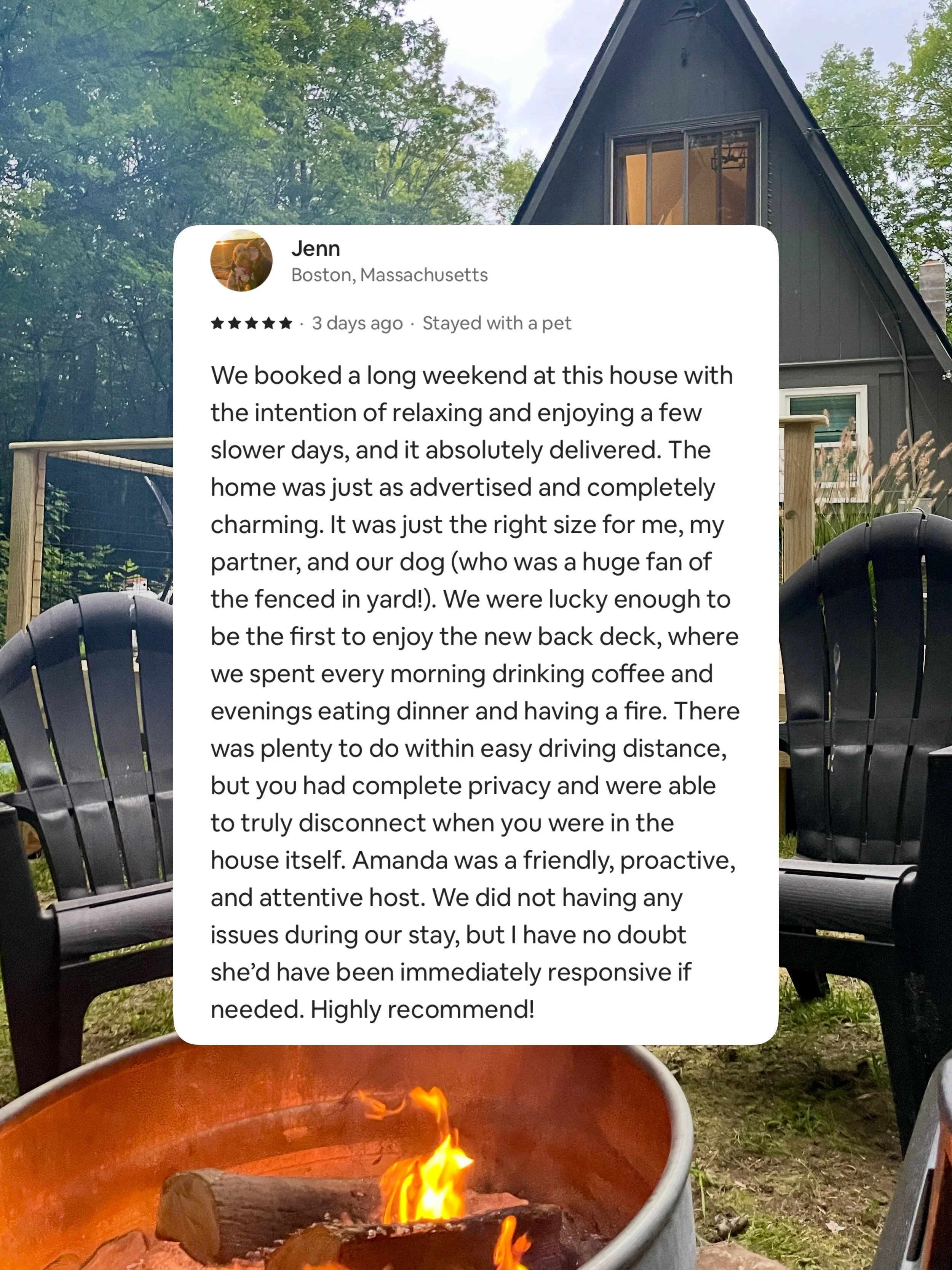 Always grateful for reviews like this. 

Thank you for trusting us with your weekend getaway. Thrilled it was everything you needed 🖤

#vermontescape #weekendgetaway #newenglandgetaway #vermontairbnb