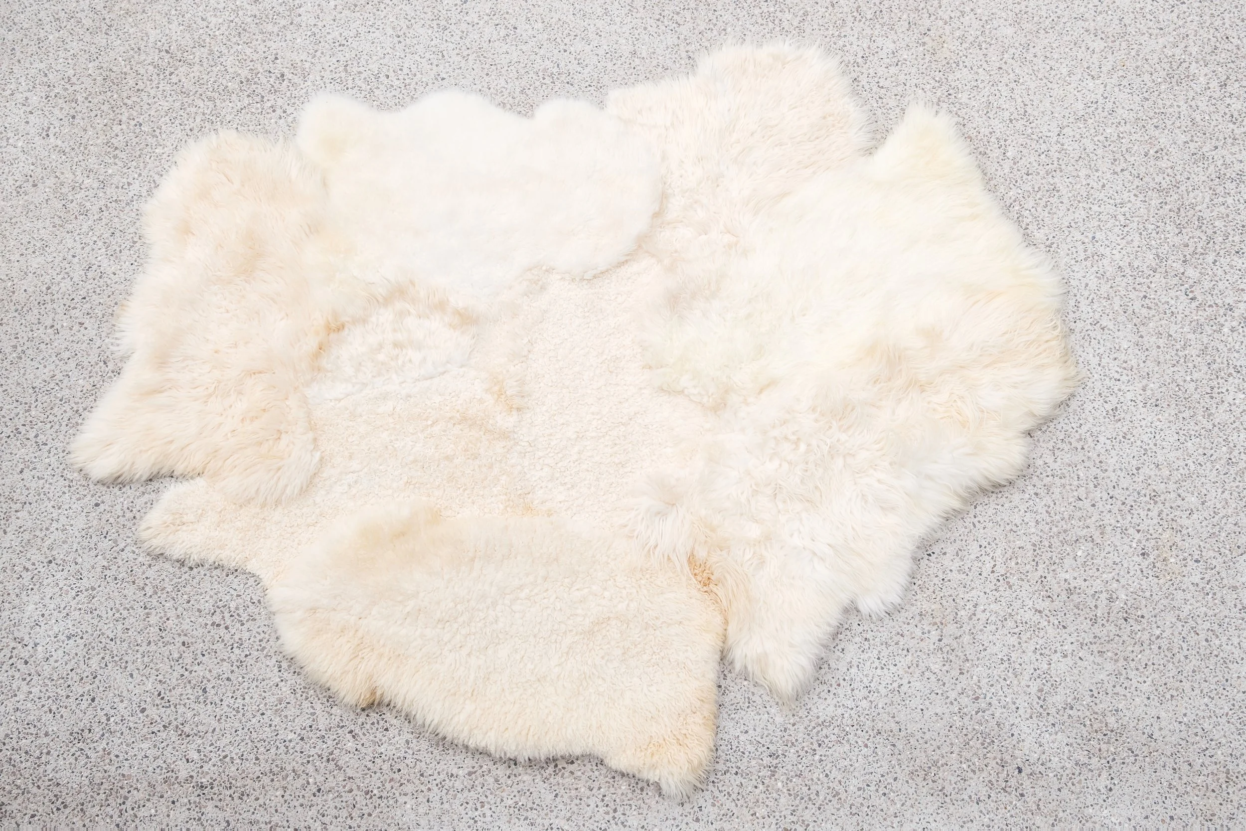 Nugget - Large Buttery Cream Curly Sheepskin Rug (112 x 91 in.)