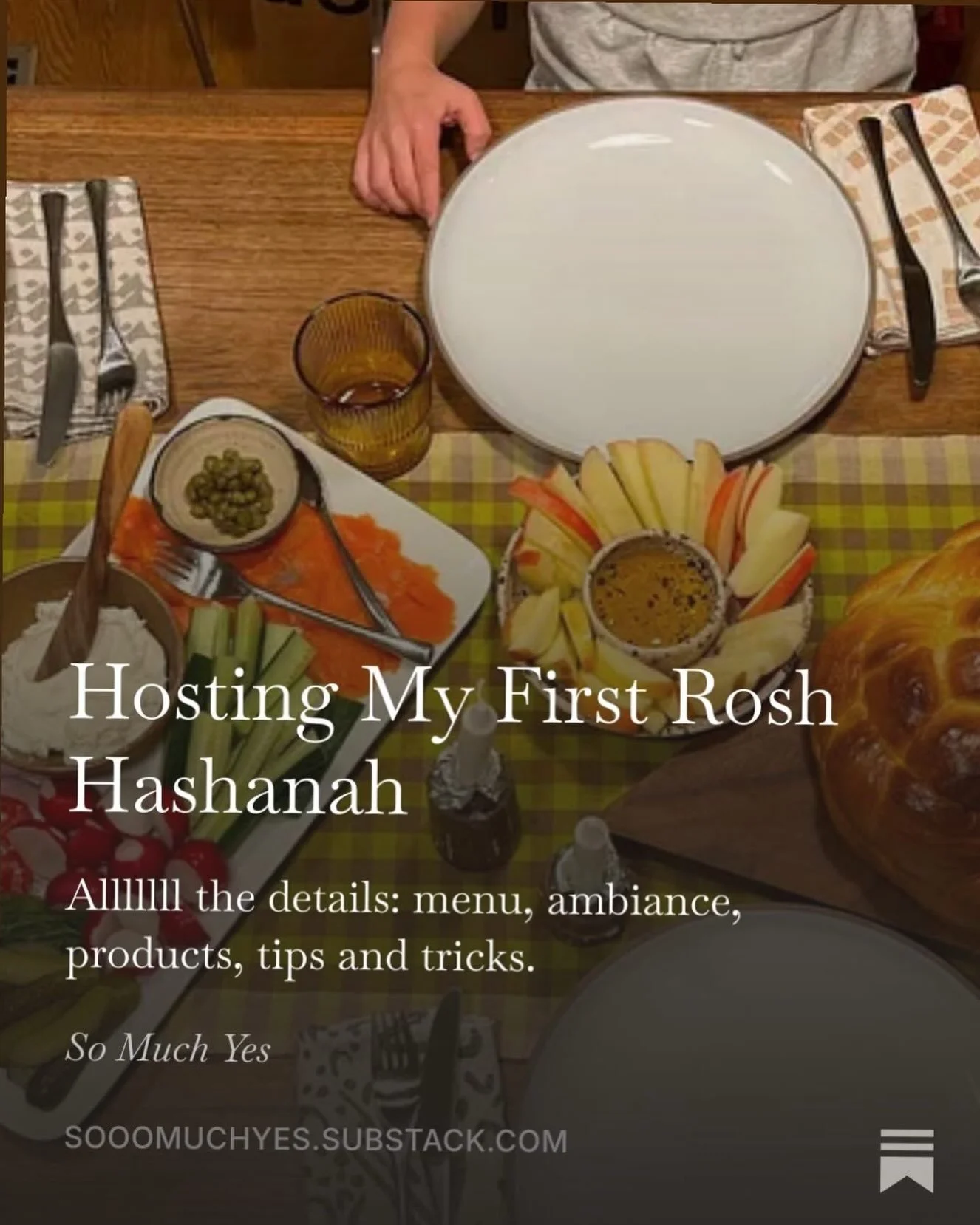 We&rsquo;re two weeks out! 🍎🍯✨
Check out my Substack for details and inspiration. Whether you&rsquo;re hosting Rosh Hashanah dinner, or any other large gathering, I hope you can gain some helpful tips and tricks. Chag sameach, shana tova and so muc