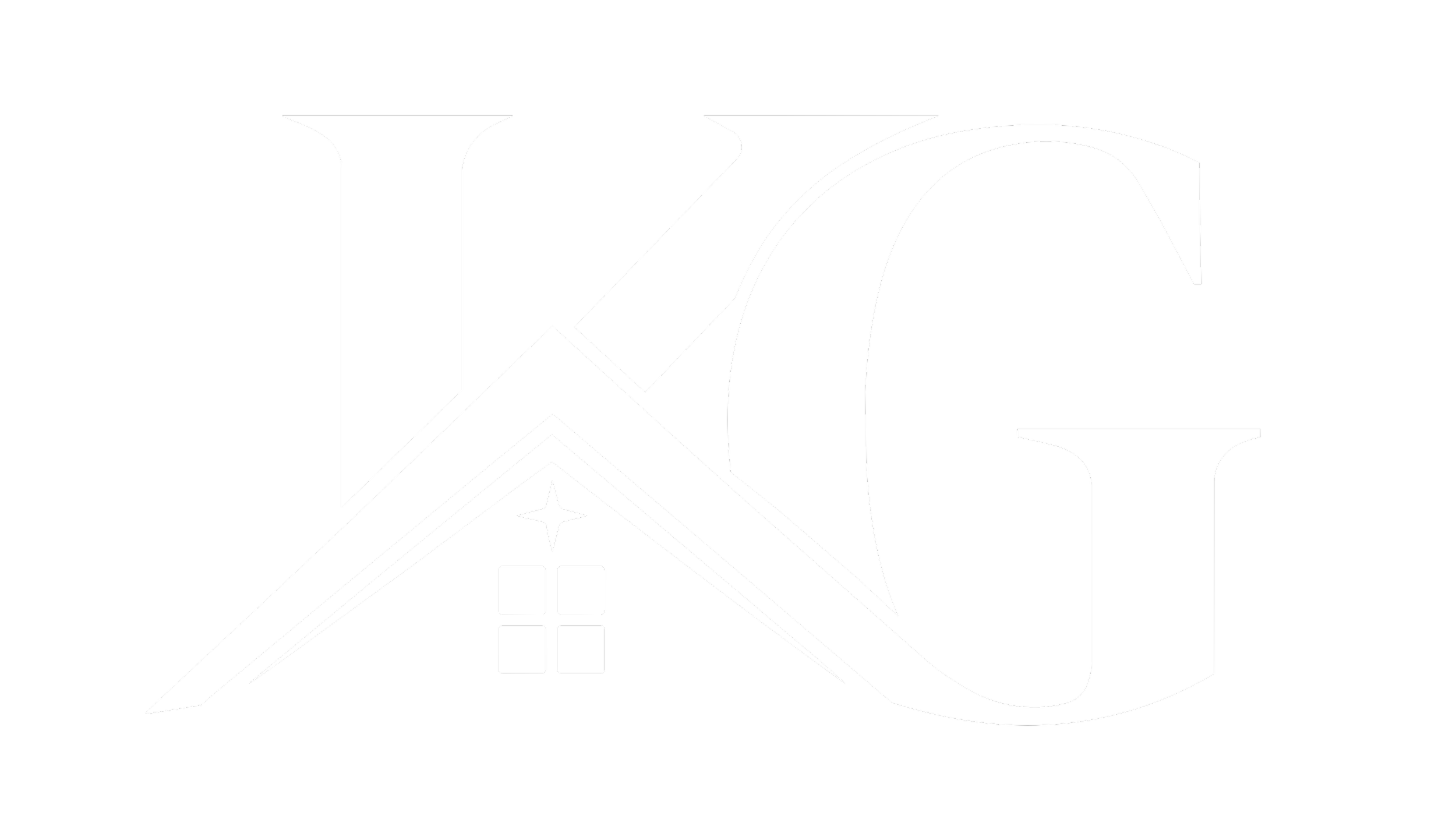 The Kiker Group white logo with a transparent background.