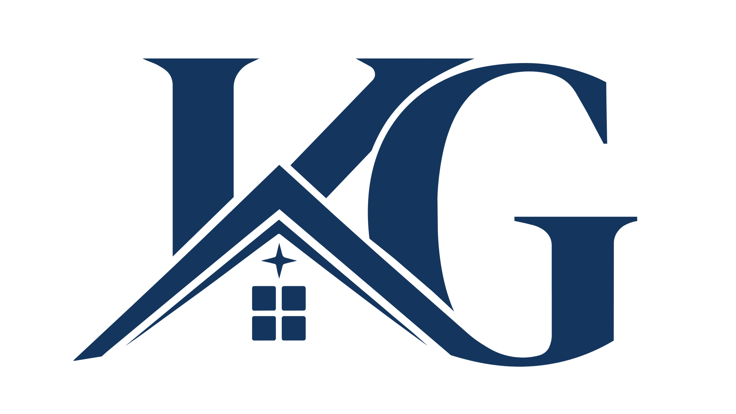 The Kiker Group blue logo with a transparent background.