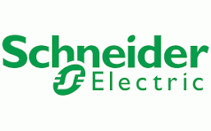 Logo de Schneider Electric, en texte vert sur fond blanc.