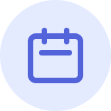 Calendar icon on a light purple background