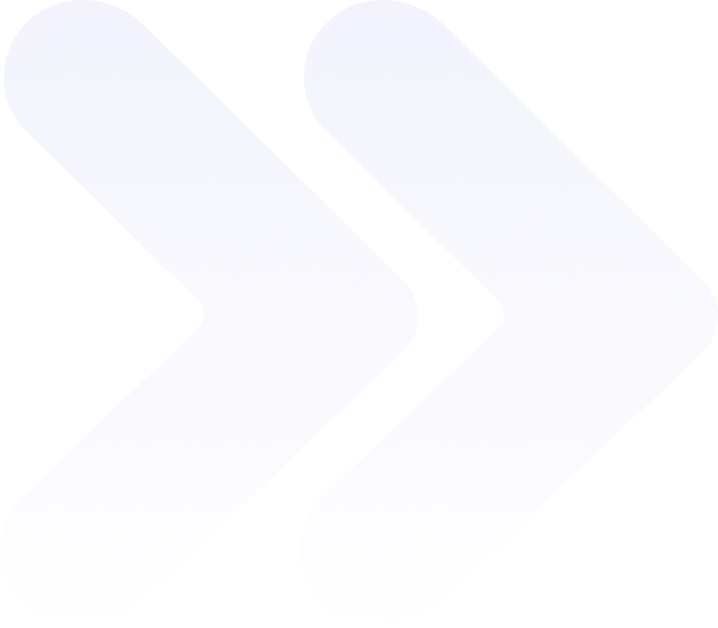 Logo with three stylized arrows pointing to the right, gradient blue to white, on a black background.