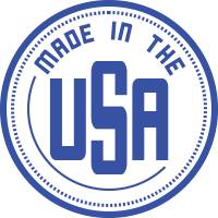 Circular logo with text 'Made in the USA'