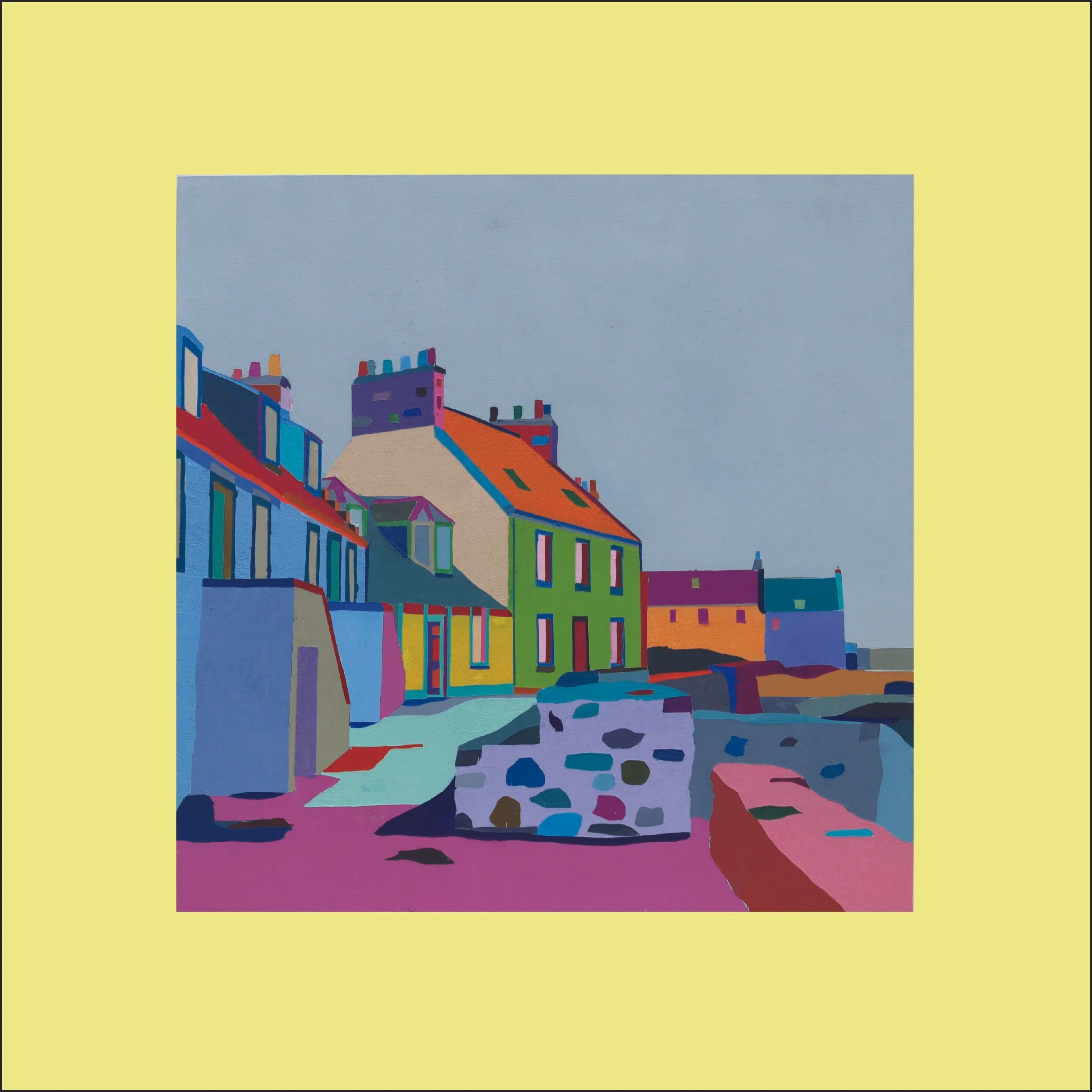 Original Art: West Shore, Pittenweem, Fife, Scotland. size 24 inches by 24 inches (61.0 cm x 61.0 cm)