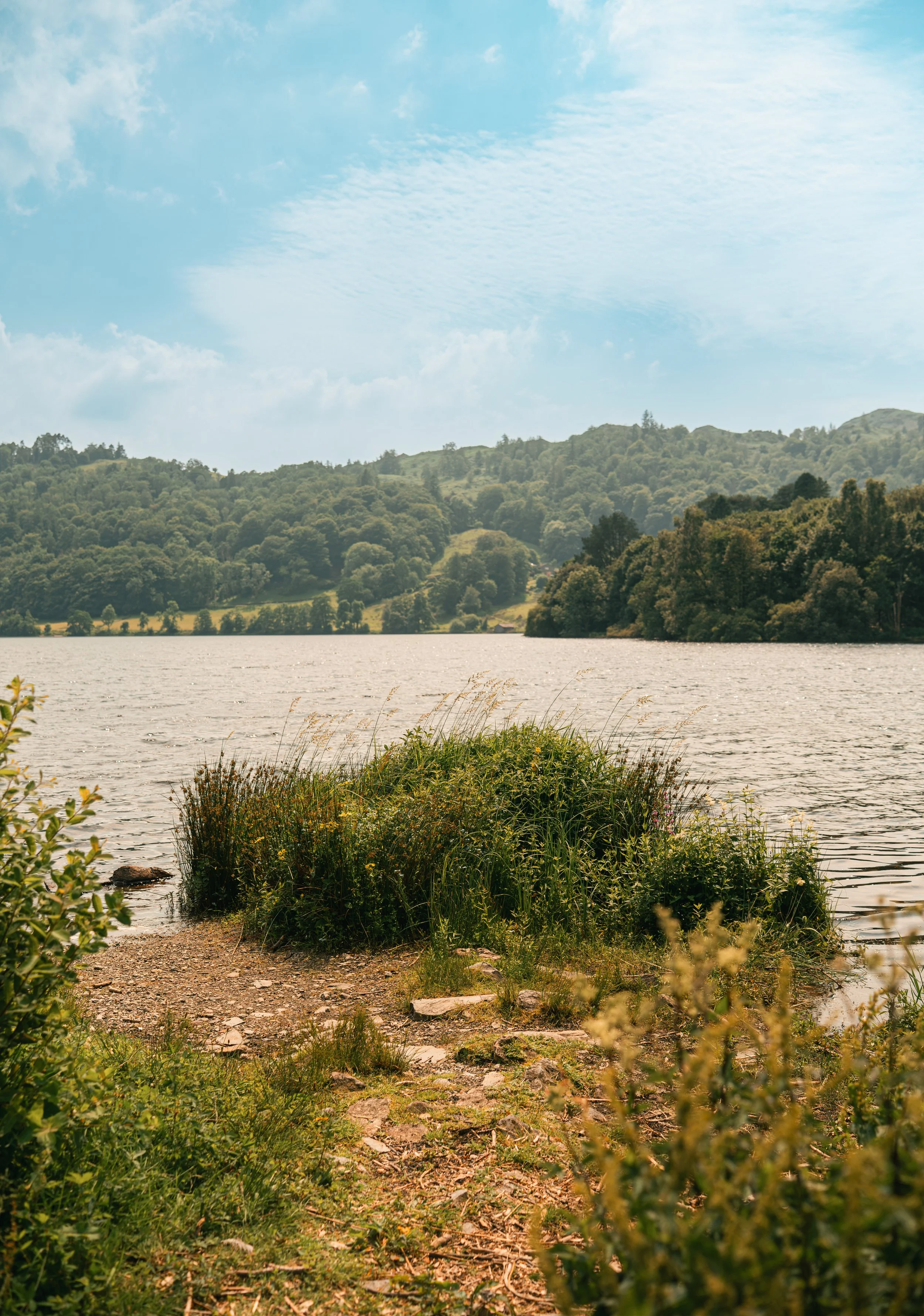 Lakeside view of Grasmere, Lake District