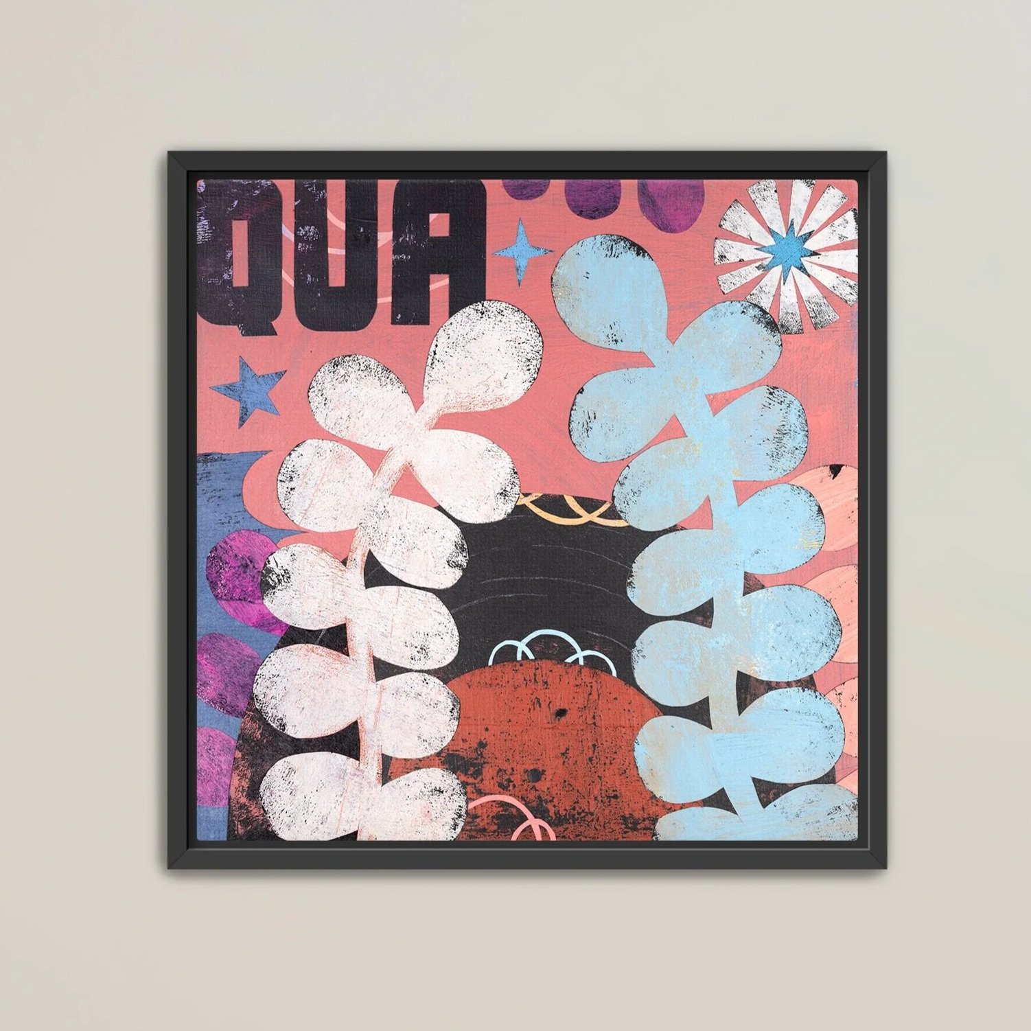 Framed Canvas Print - Track 13