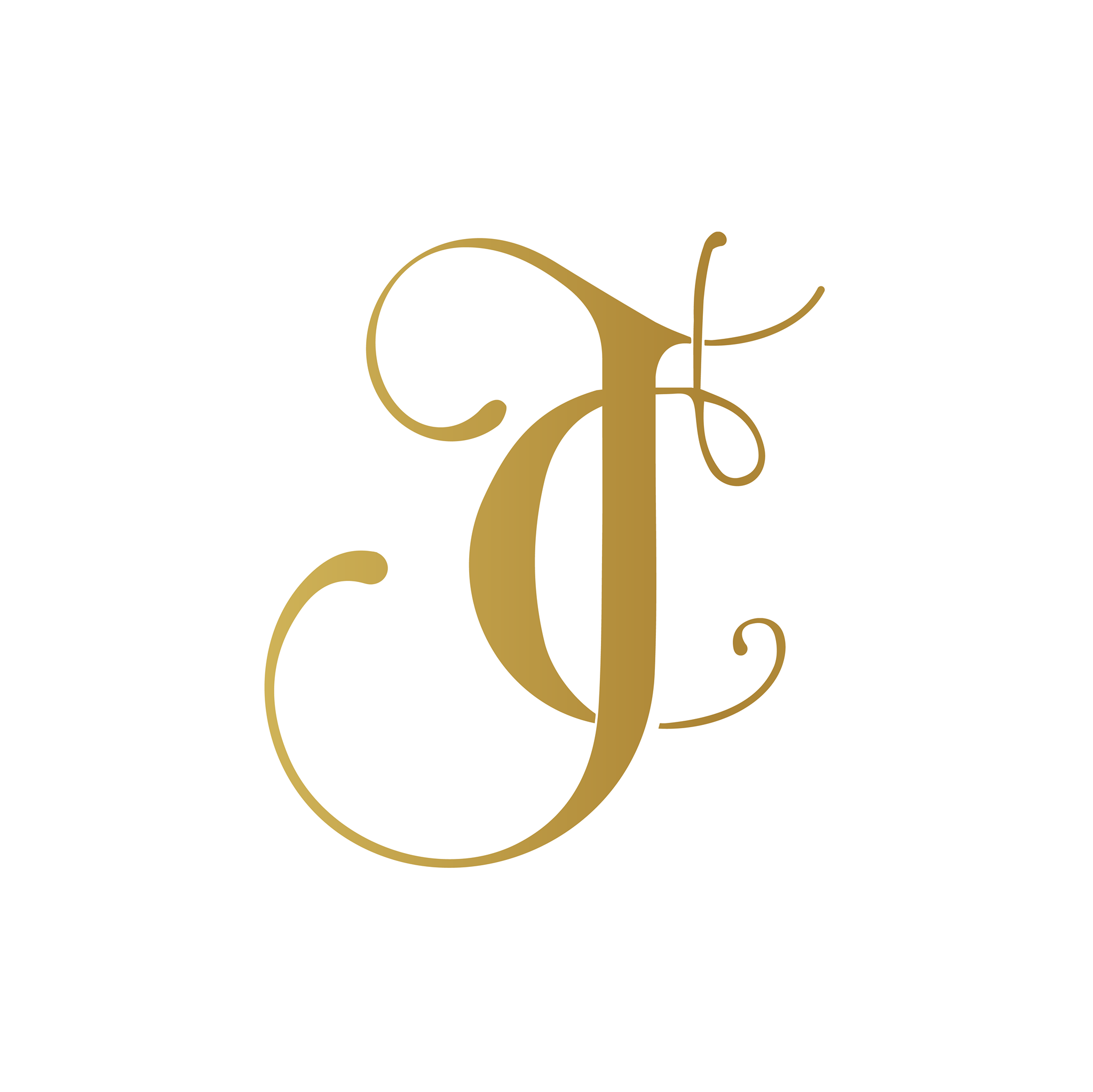 Diseño dorado con letras cursivas, parte de una frase que dice 'dísea'
