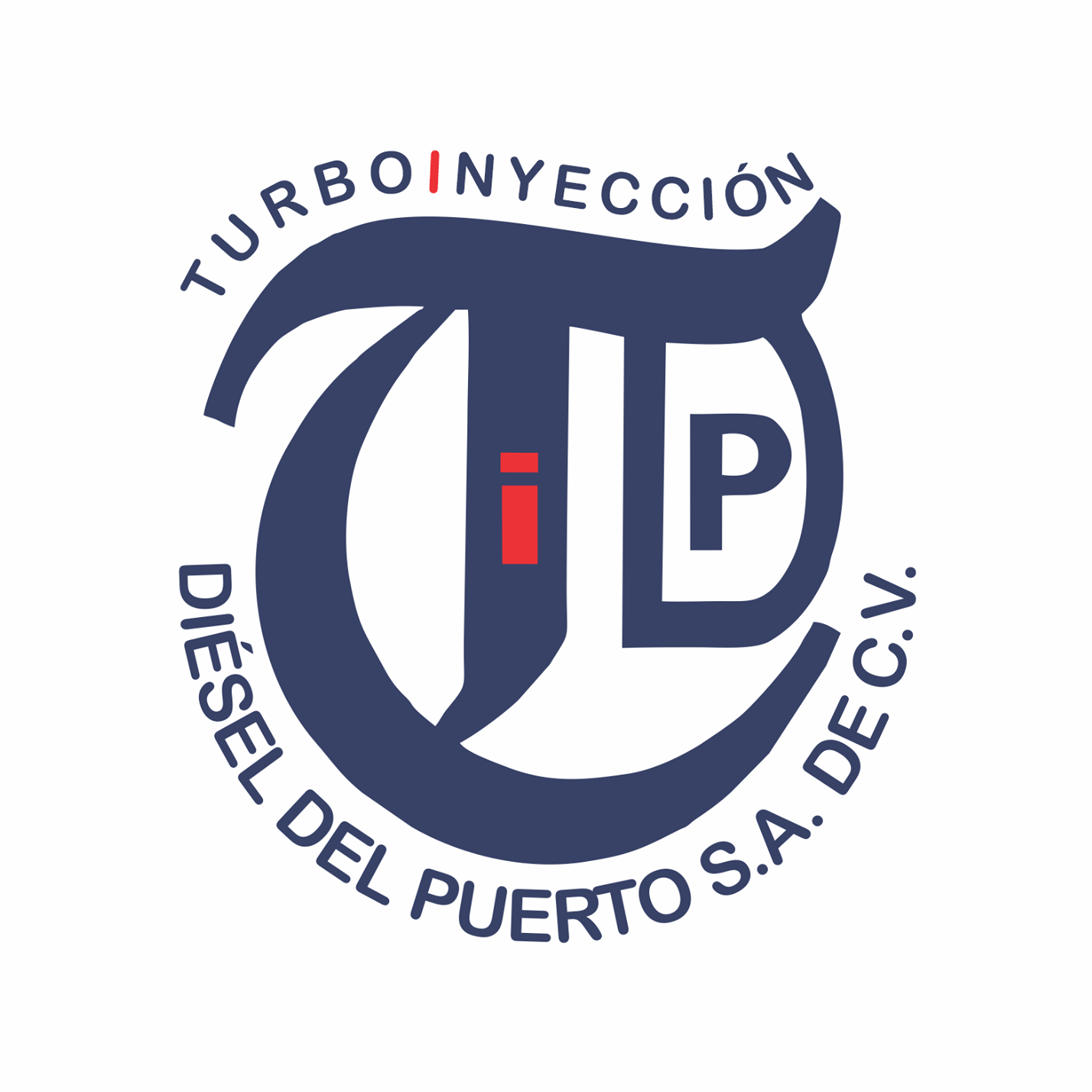 Logotipo del Instituto Tecnológico del Puerto S.A. en color azul y rojo, con palabras en círculo 'TURBOINYECCIÓN' y 'DIESEL DEL PUERTO S.A.'