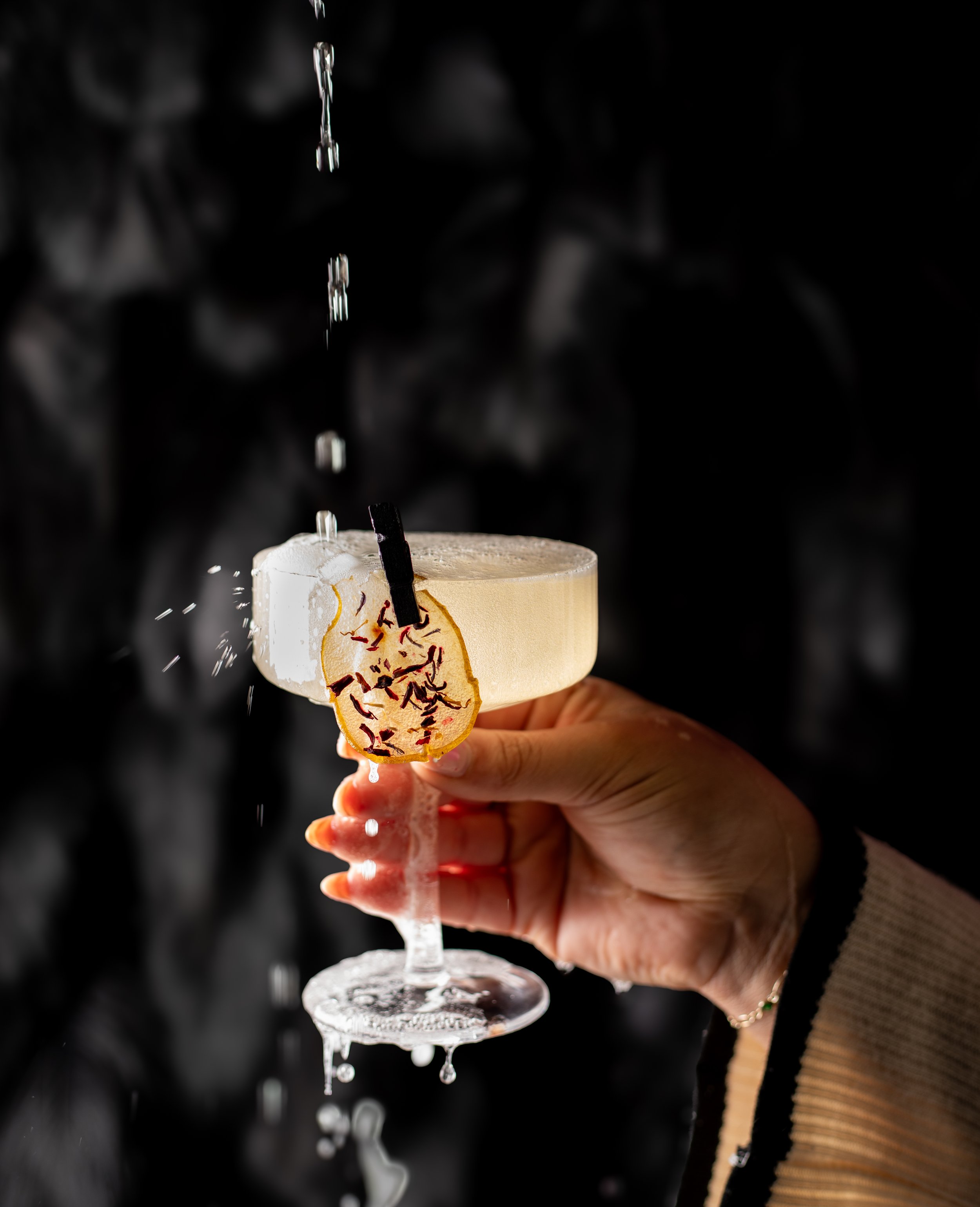 Craft cocktail photographed for Silk Utica during a branding photography session in Central New York