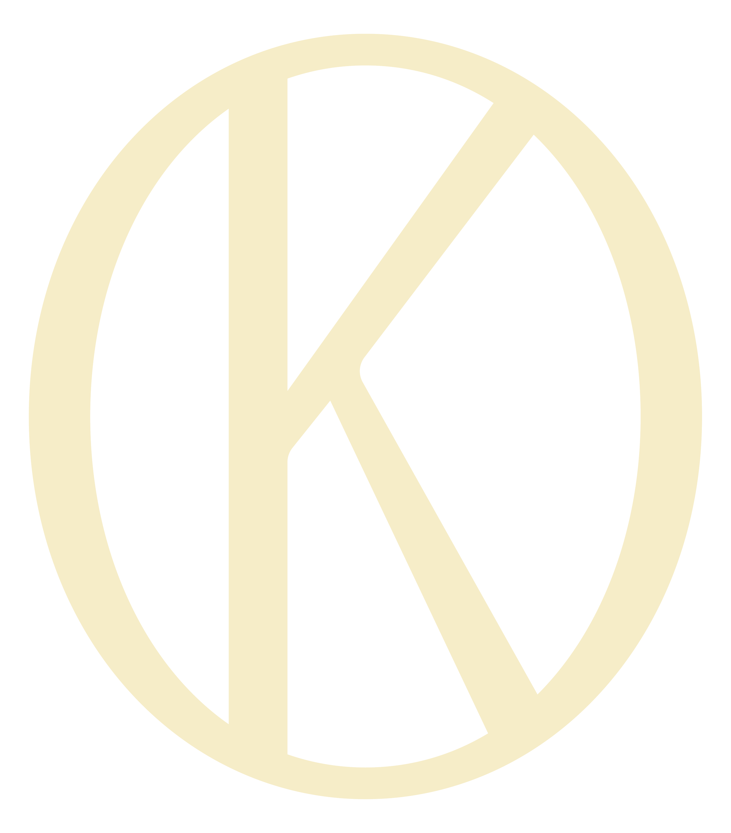 Black background with a large cream-colored peace symbol.