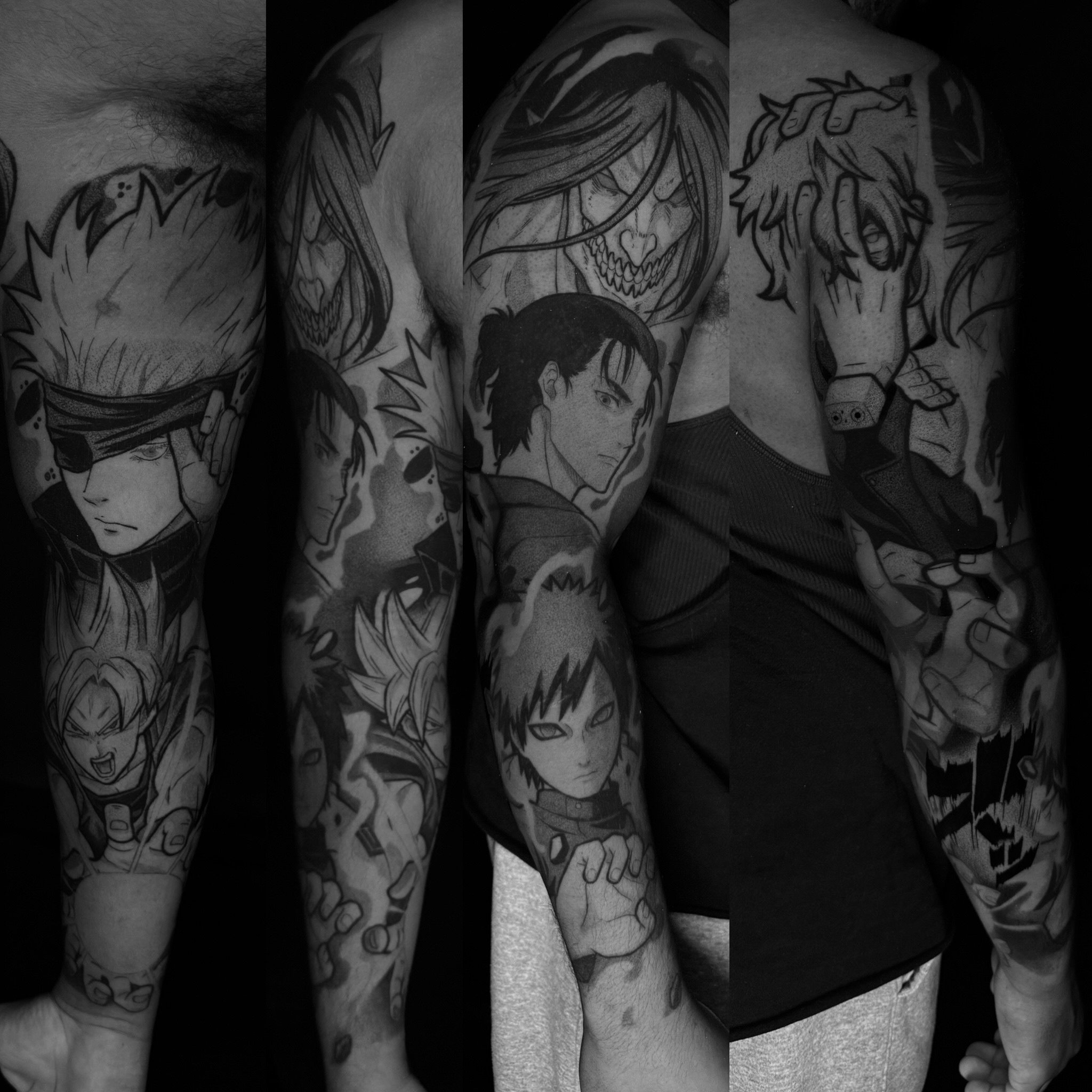 Got to finish this shigaraki the other day on a sleeve I started in 2024 looking forward to giving this sleeve a final pass and blending session one day 🙂&zwj;↕️

Booking October🖤