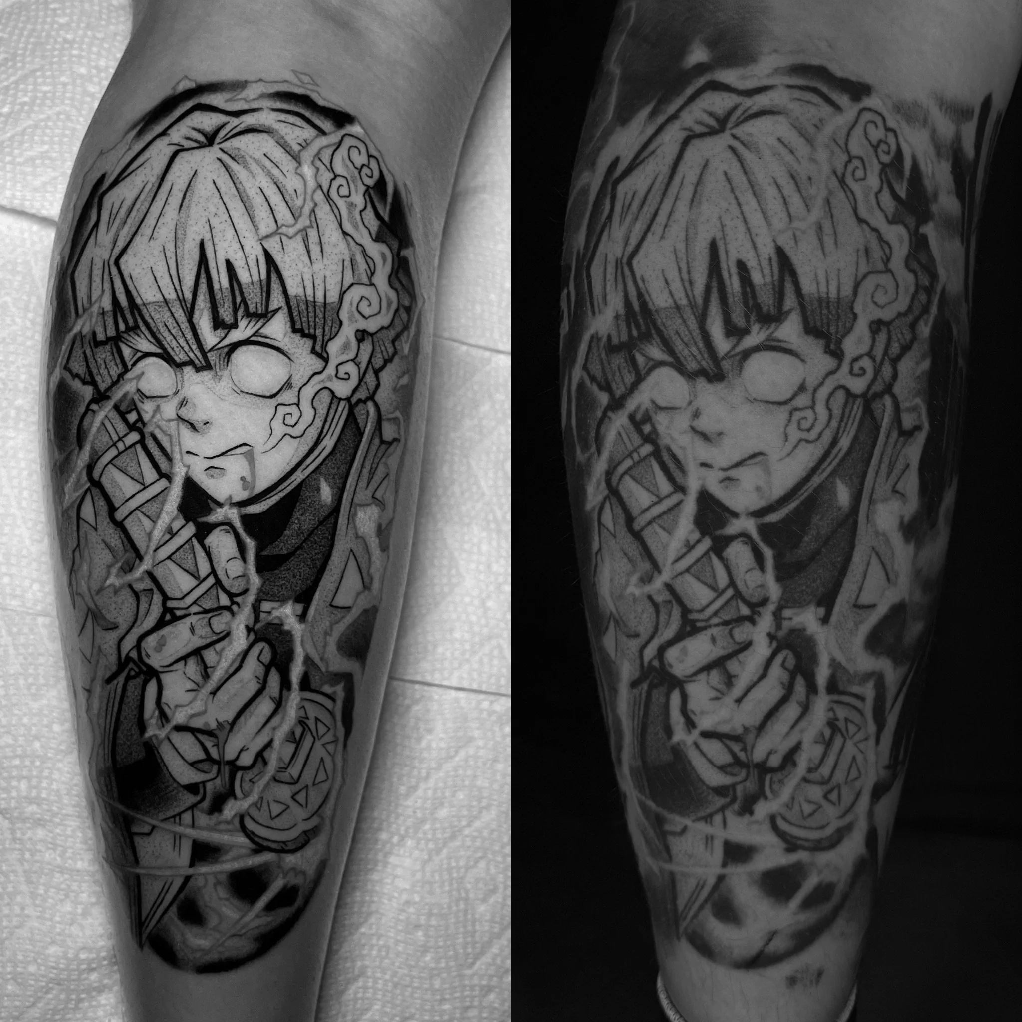 Fresh vs healed Fan art Zenitsu 🖤 3yrs and few months healed

Instagram is forcing activity on my @granddy.chill  account lol so I&rsquo;m collaborating with it.