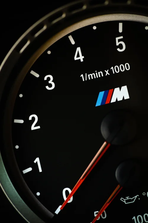 Tachometer detail shot