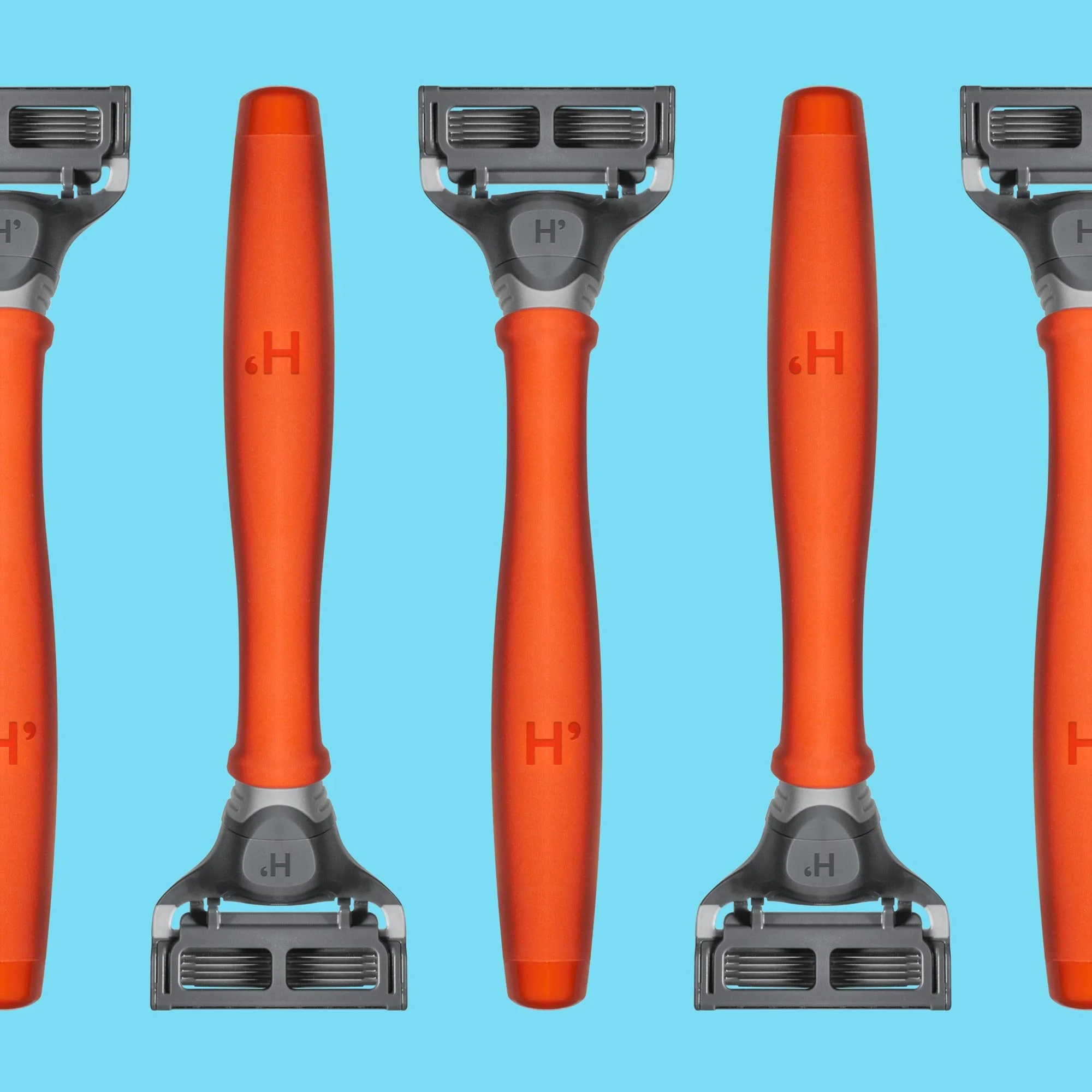 clean and modern product photography of Harry's razors