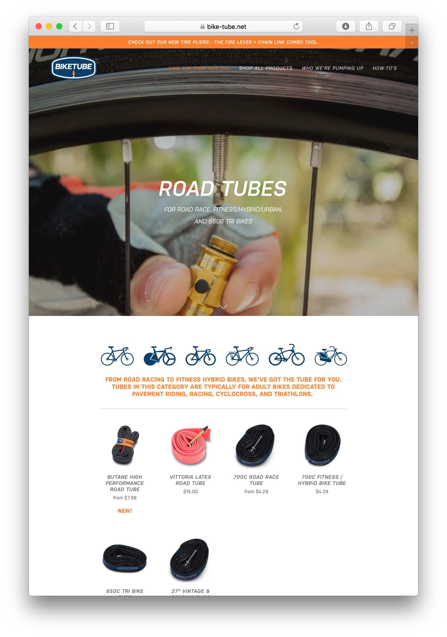 BIKETUBE WEBSITE