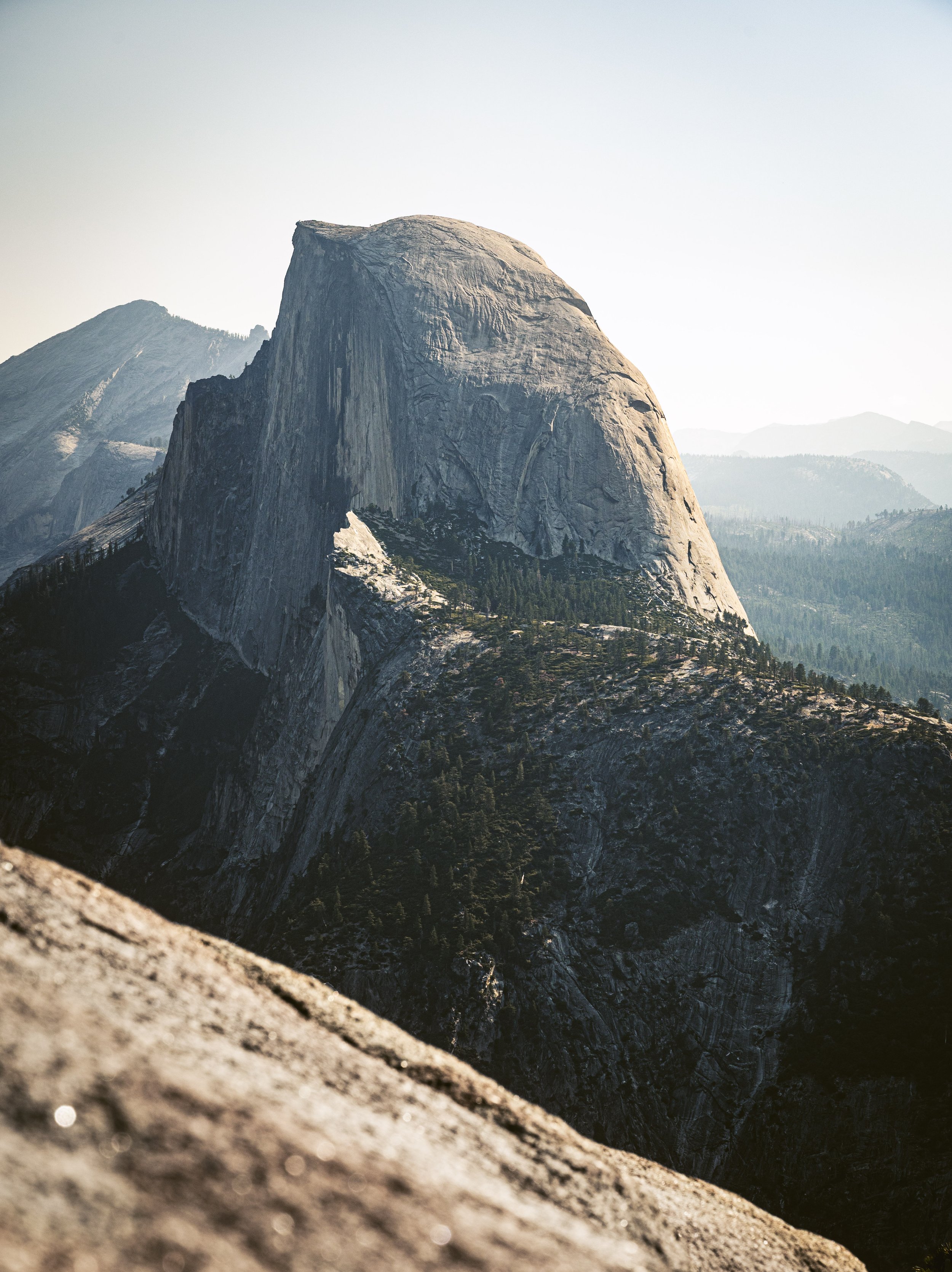 Half dome from Glacier view in Yosemite
