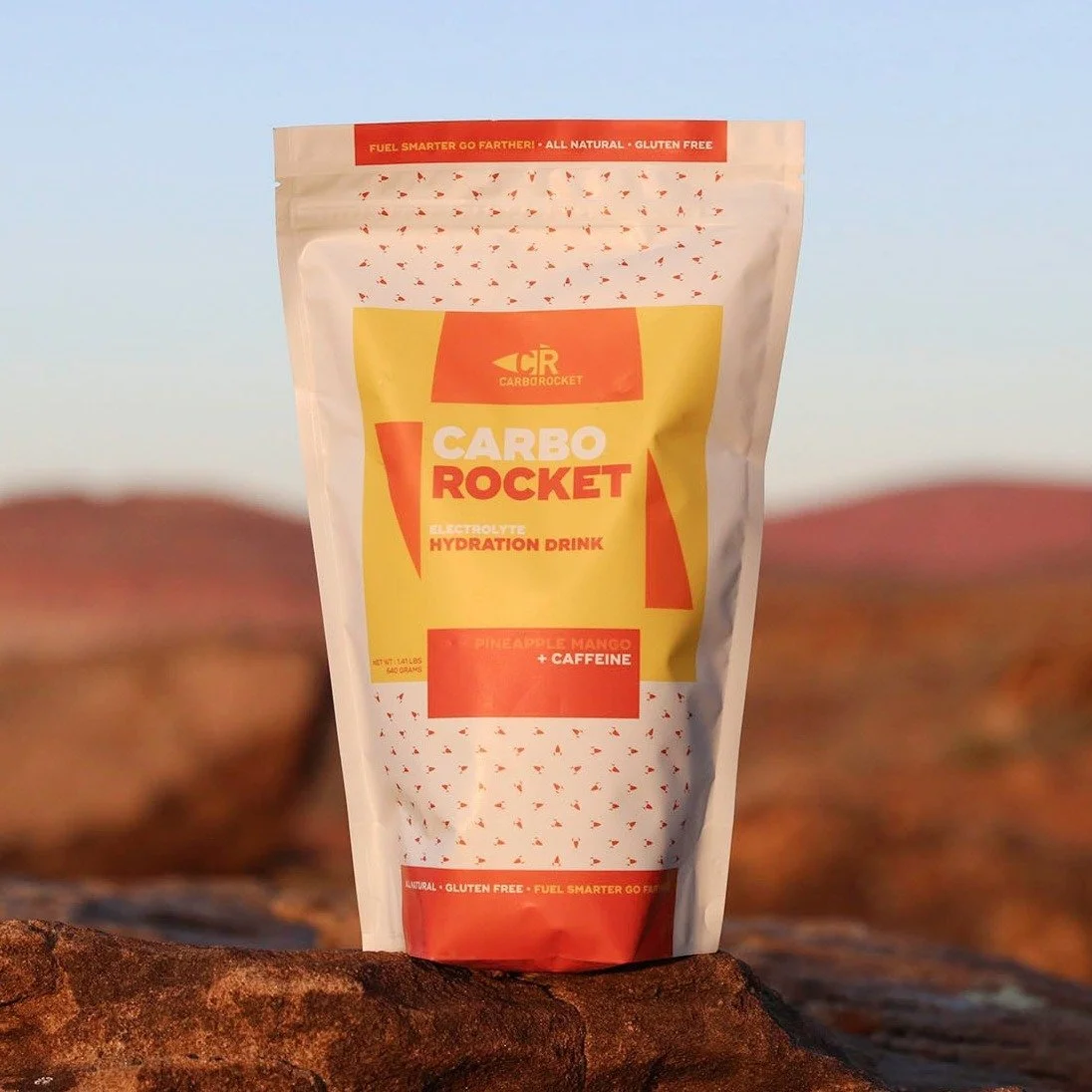 CarboRocket pineapple / mango hydration mix packaging