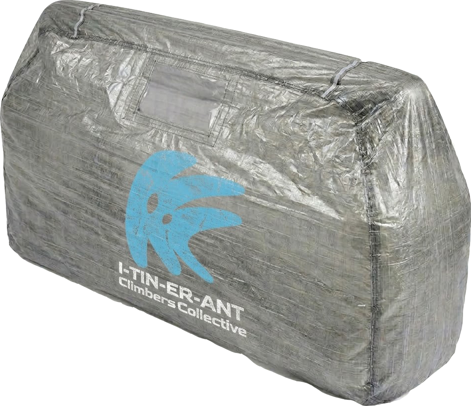  Emergency bivy bag  For those routes that get into the alpine. Some of those wall adventures can put you up high when a storm rolls in. This emergency 2-person bivy bag packs down to smaller than a Nalgene bottle and can keep a team of 2 dry when ba