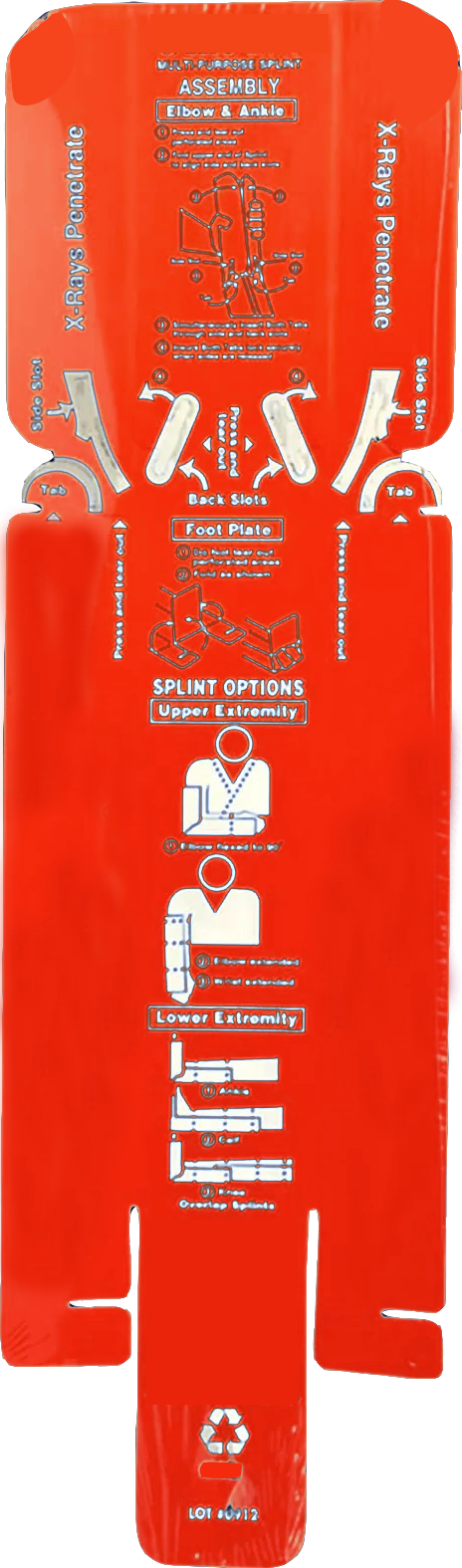  Integrated framesheet splint   The stock back panel that keeps the frame rigid can be swapped out for a framesheeet that doubles as a splint, adding versatility to your wall kit int he case of an emergency without adding bulk.