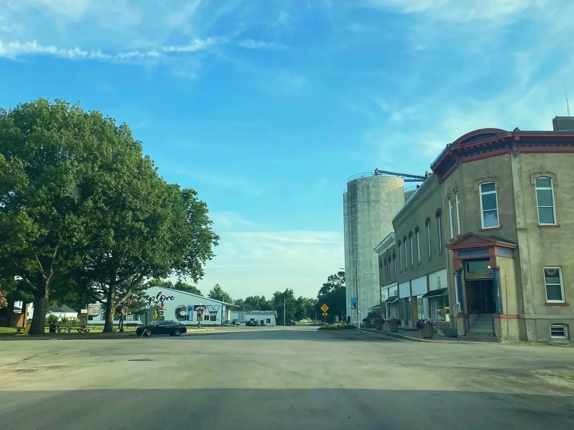 Buildings on town square