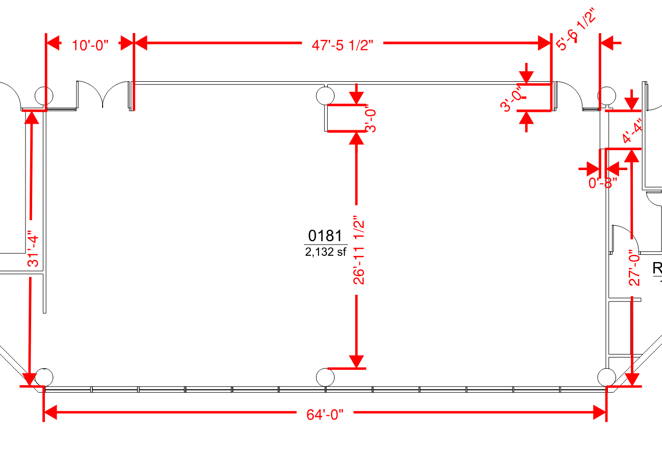 Map and measurements of gallery space