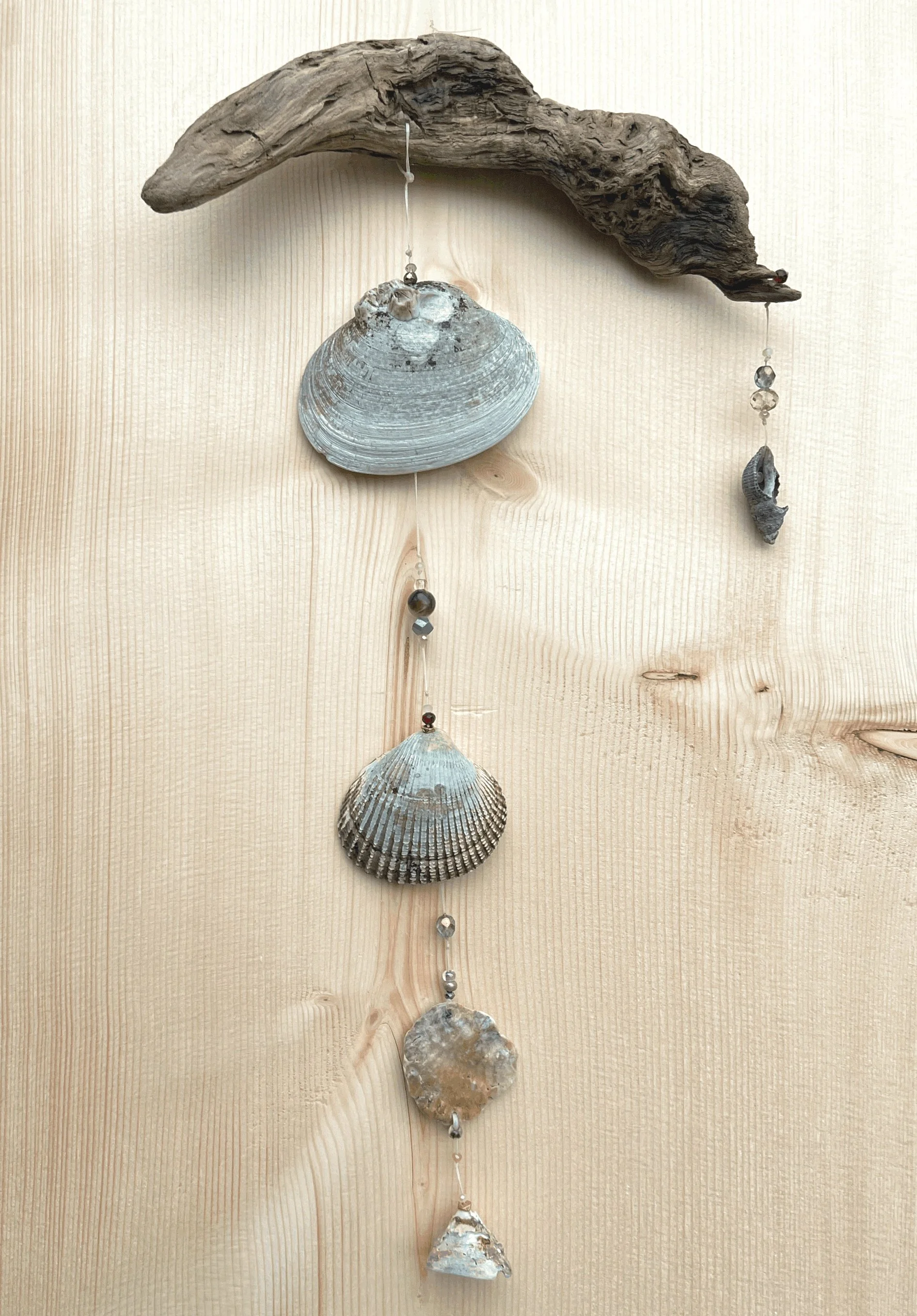 Blue/Green Seashell Hanging Mobile Art