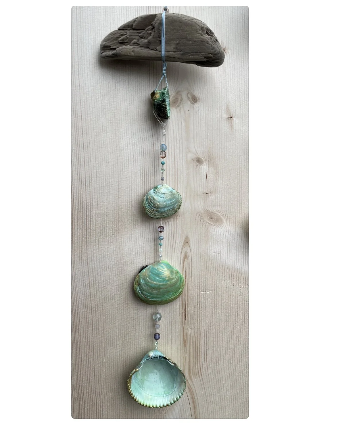Vibrant Green Seashell Mobile