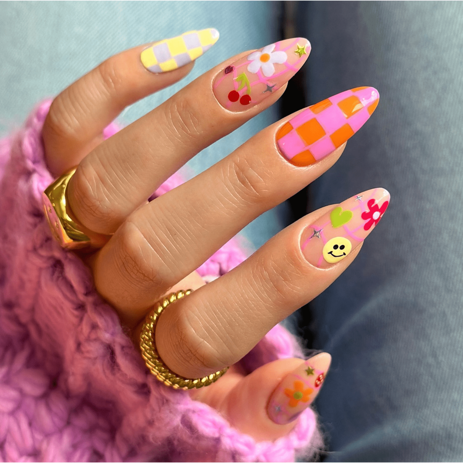 LEVEL 9 $50 - Custom French (ie: animal print french, double french, chrome french), Festival Nails (not 3D)
