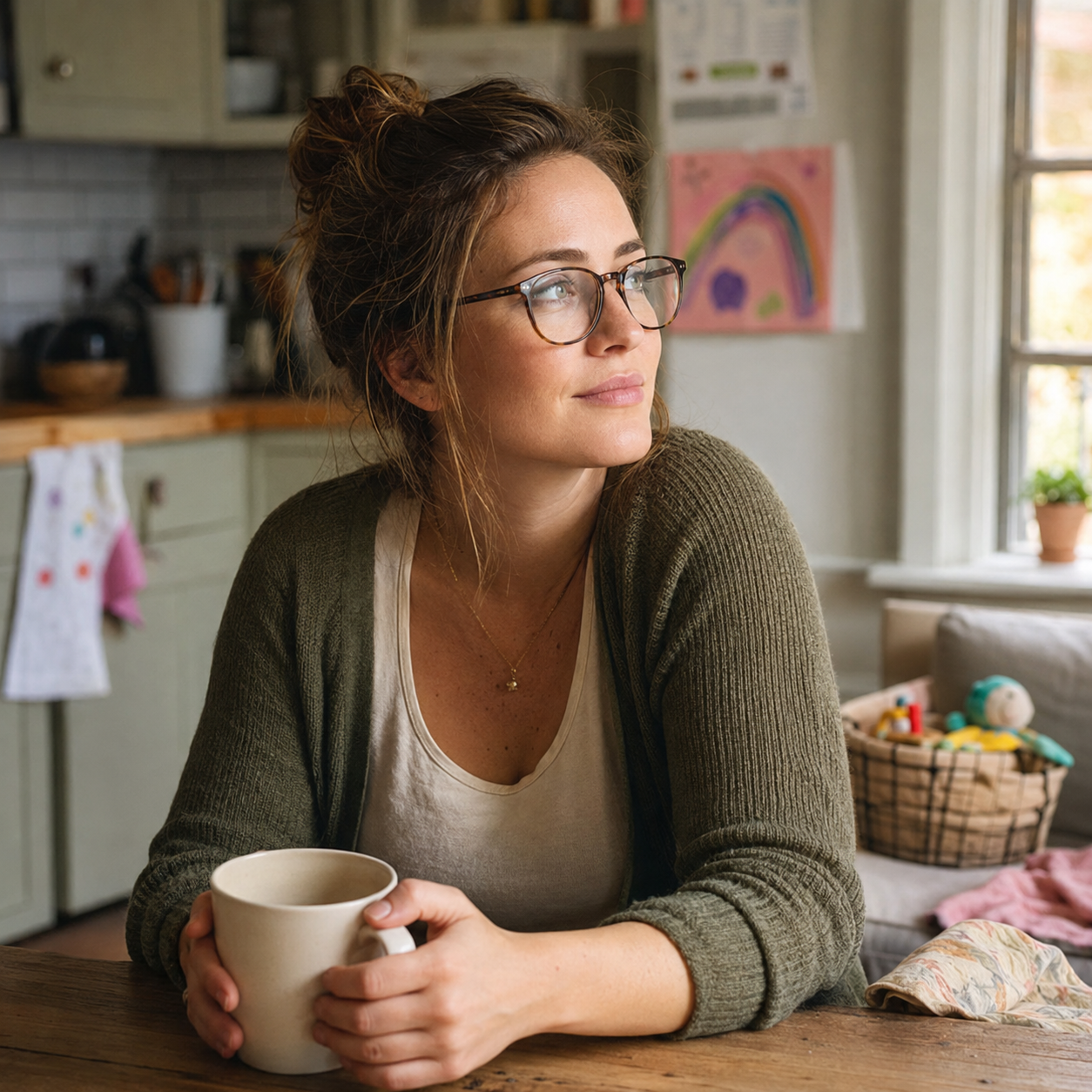 Stay-at-home parent reflecting on identity and personal needs