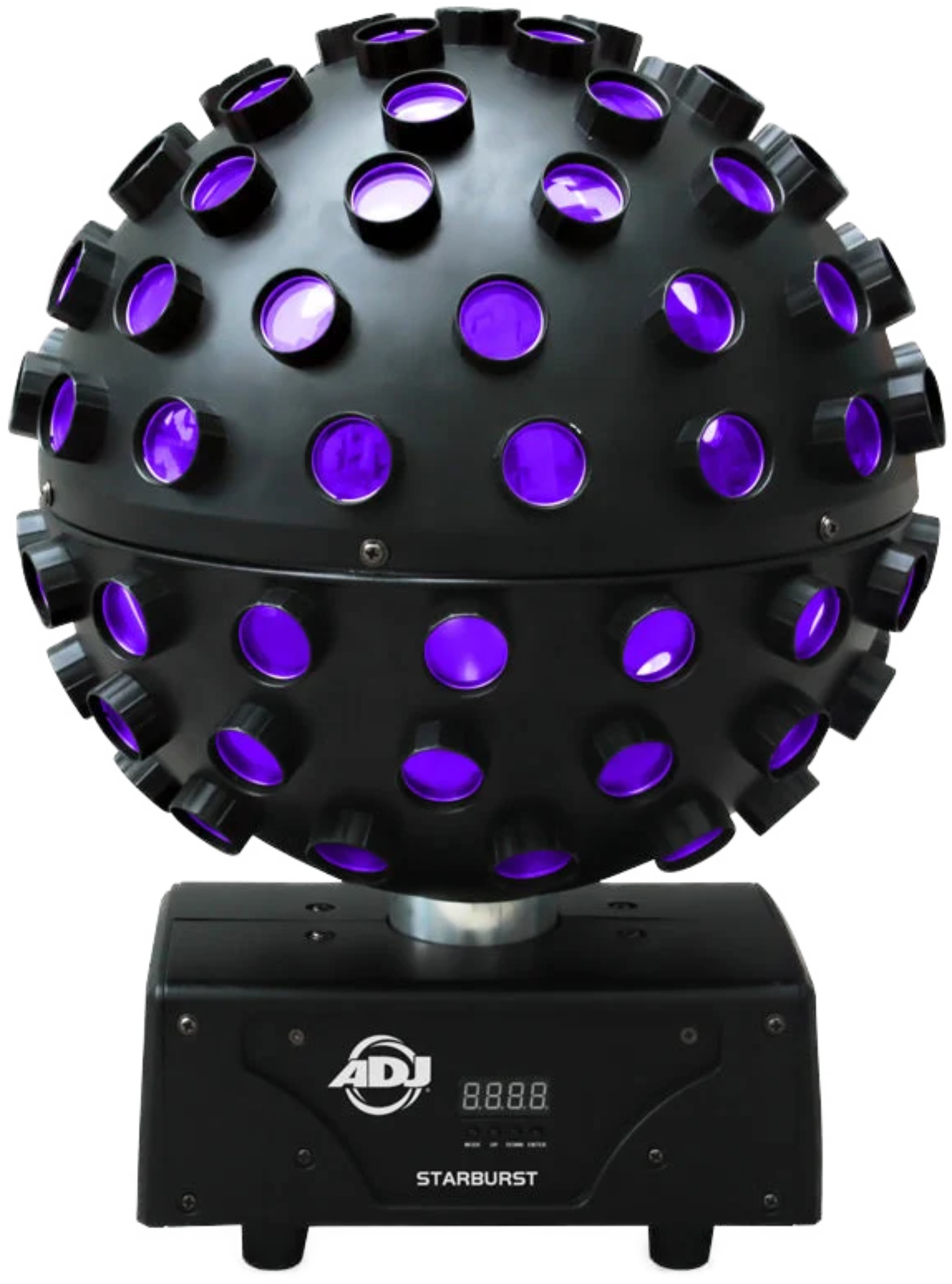 A rotating dj light similar to a disco ball.