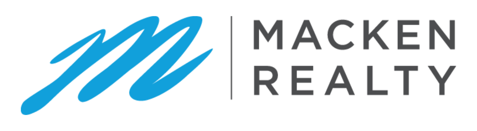 Macken Realty logo with blue stylized mountain or wave graphic next to black text reading 'Macken Realty'.