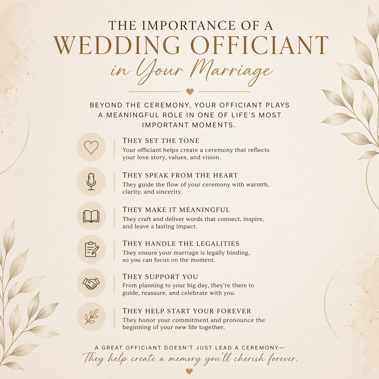 importance of wedding officiant, why we need officiant on wedding day, purpose of wedding officiant