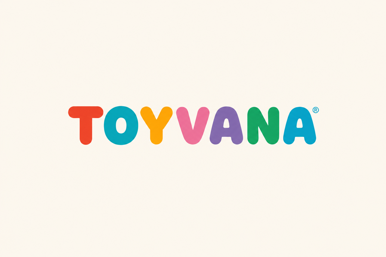 Colorful text spelling 'TOY VANA' on a light background.