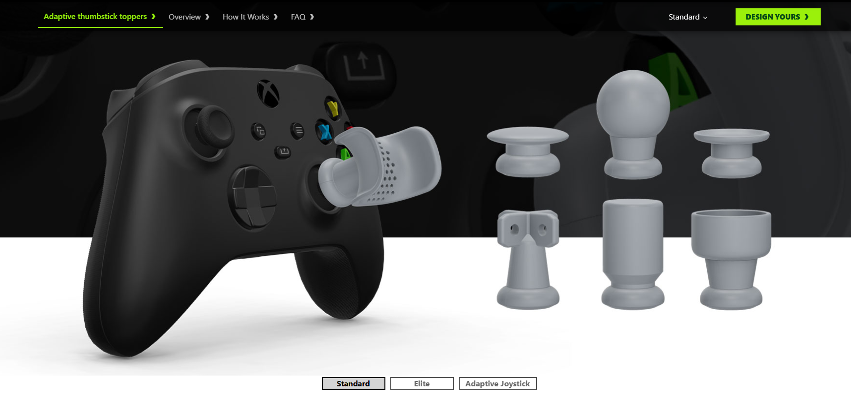 Link - adaptive thumbstick toppers portfolio page