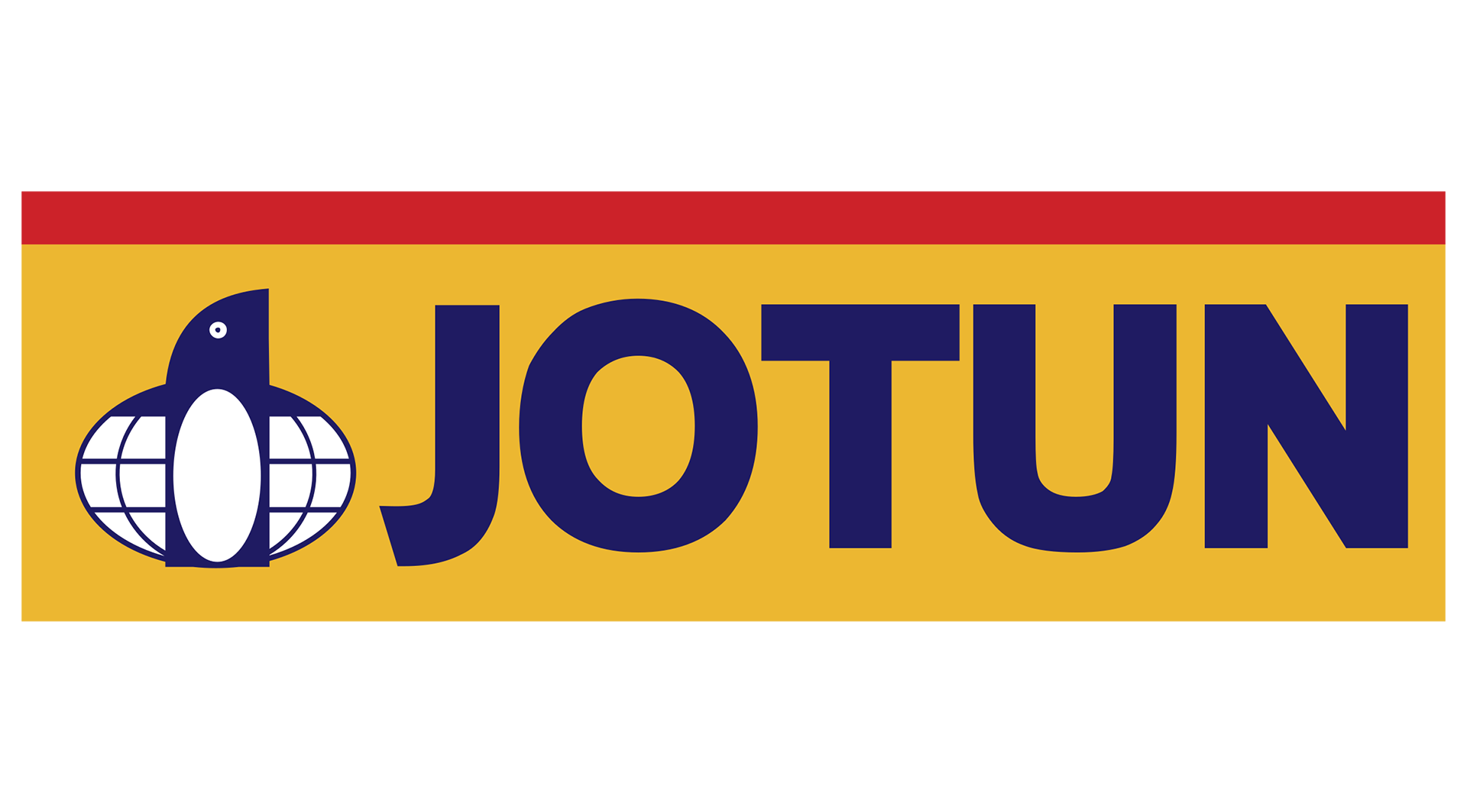 A political campaign sign for Jotun, featuring a penguin logo and a black, red, and yellow color scheme.