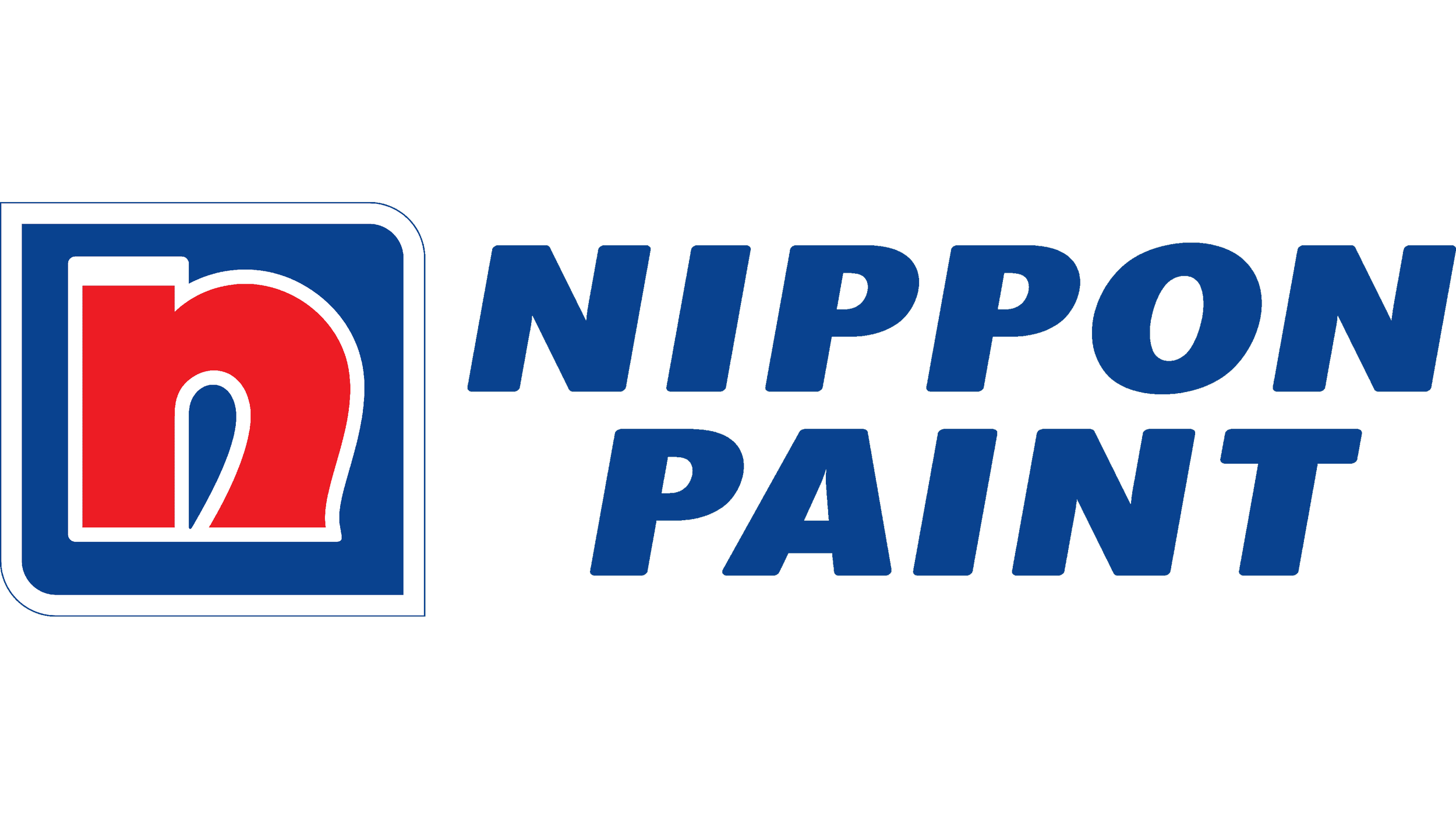 The logo for Nippon Paint featuring a large red and white stylized letter 'b' inside a blue square and the company name in bold blue text.