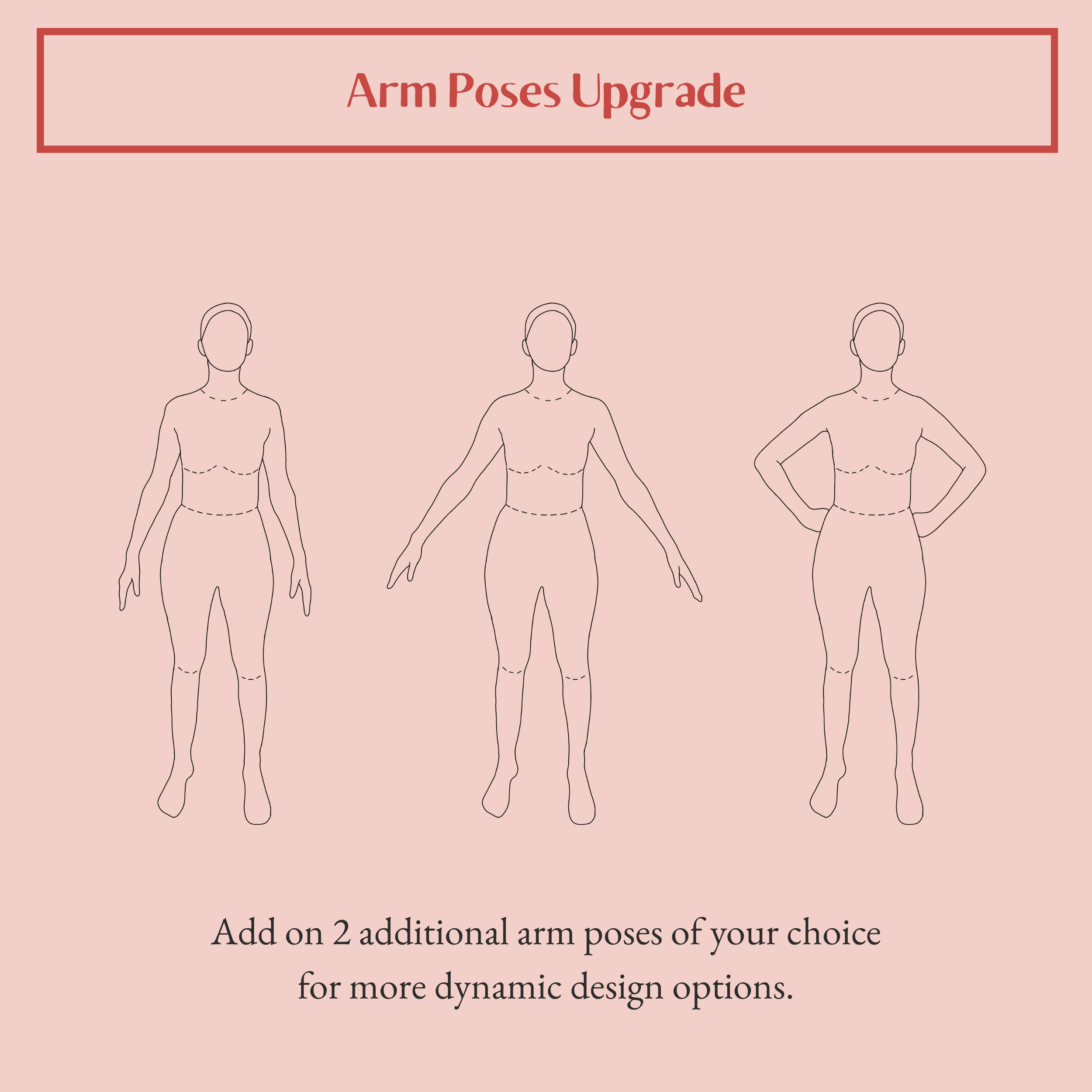 Custom Hand-Drawn Croquis - Arm Poses Upgrade