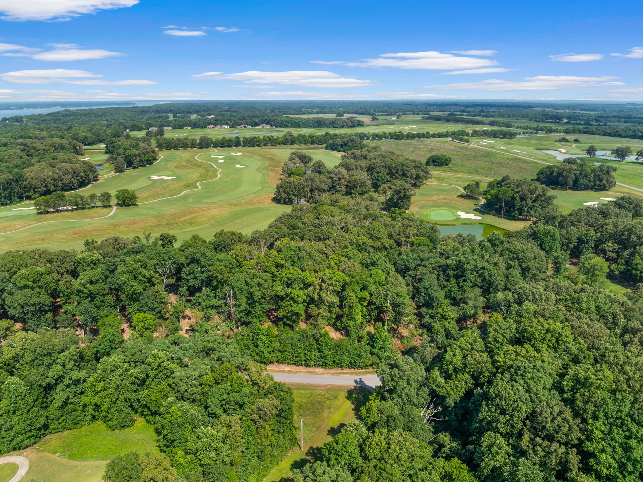 Aerial view of the Reserve next to the Robert Trent Jones golf course in Muscle Shoals.