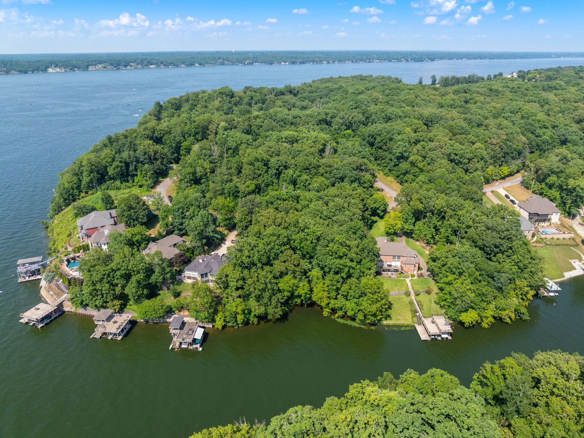 Aerial view of Hunter Point II subdivision.